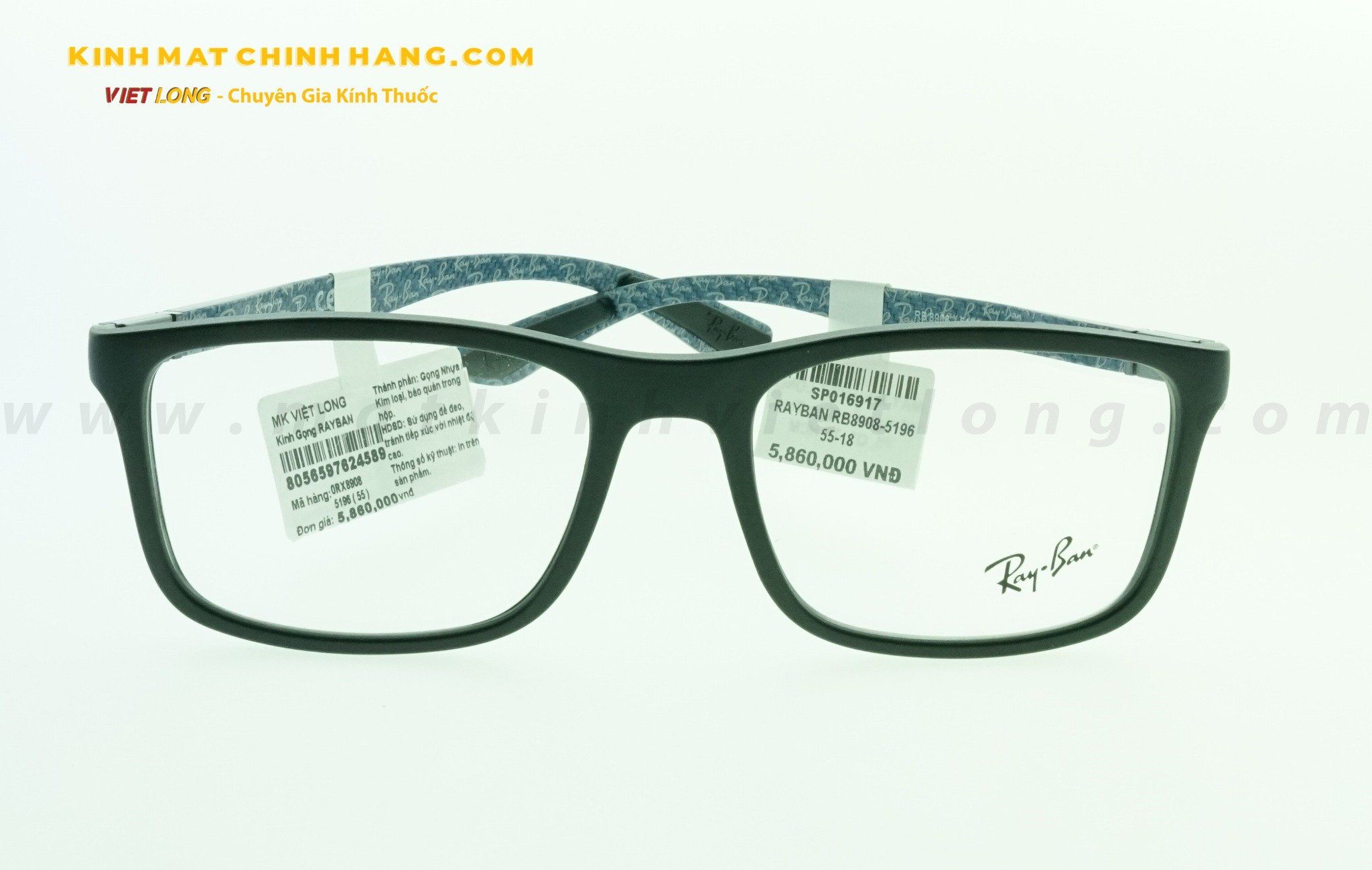  GỌNG KÍNH RAYBAN RB8908-5196 55-18 