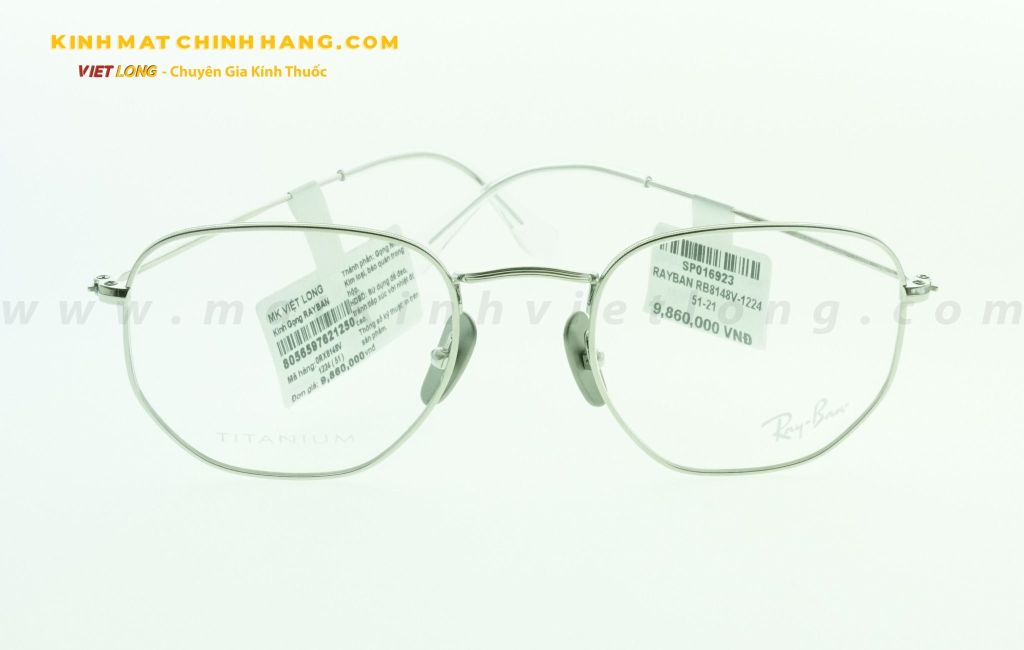  GỌNG KÍNH RAYBAN RB8148V-1224 51-21 