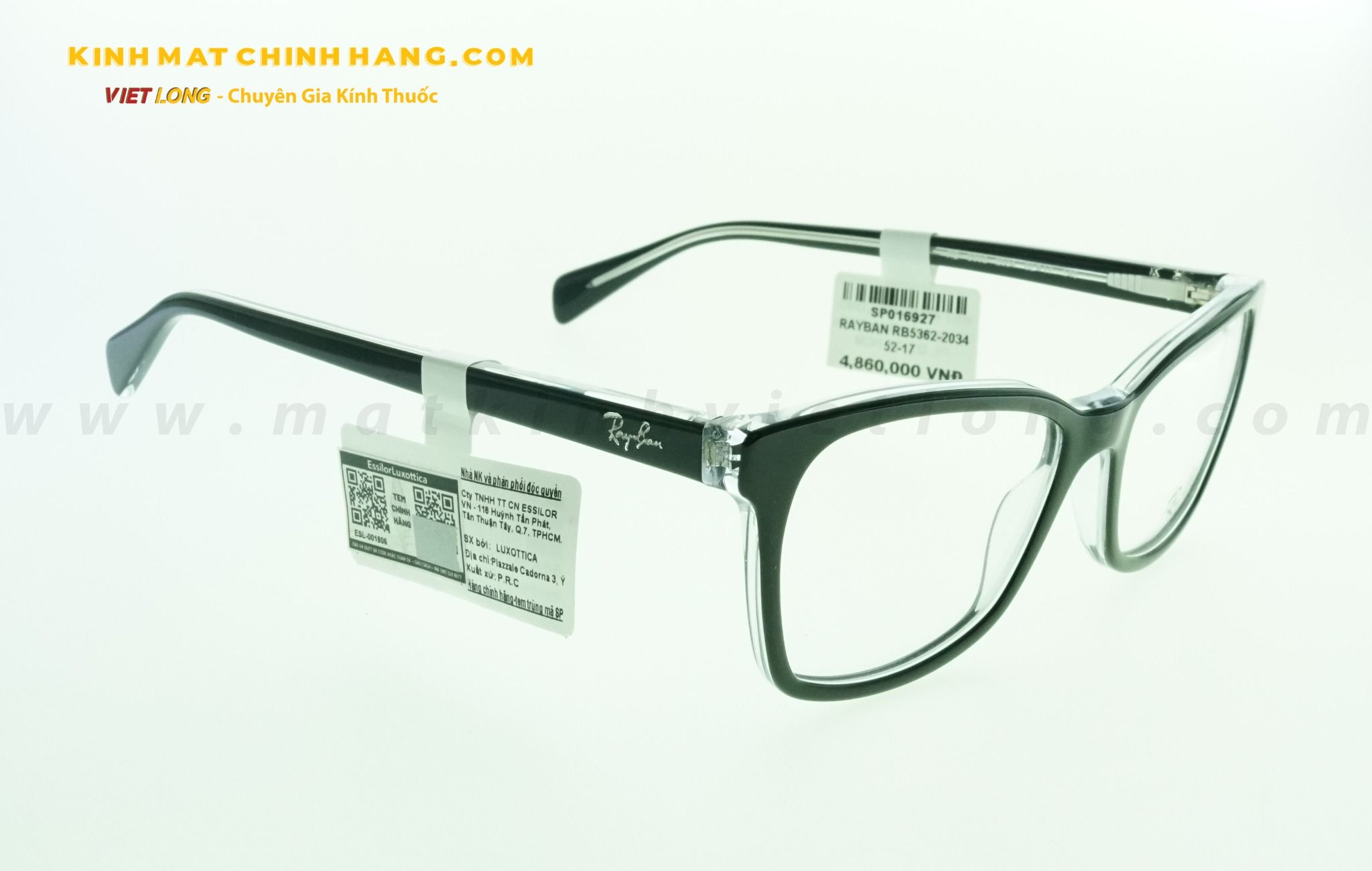  GỌNG KÍNH RAYBAN RB5362-2034 52-17 