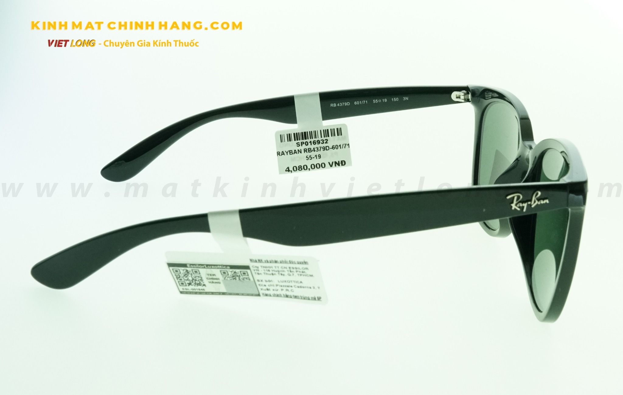  KÍNH MÁT RAYBAN RB4379D-601/71 55-19 