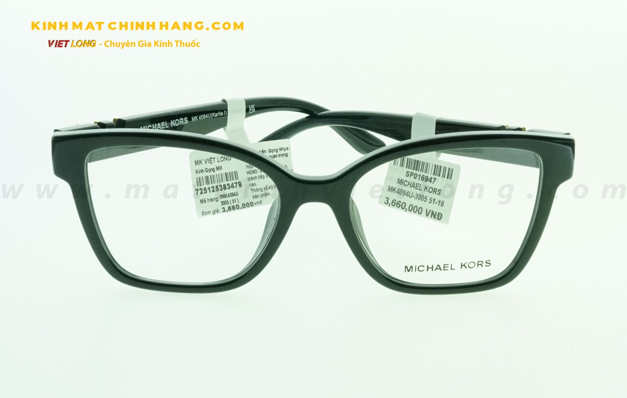  GỌNG KÍNH MICHAEL KORS MK4094U-3005 51-16 