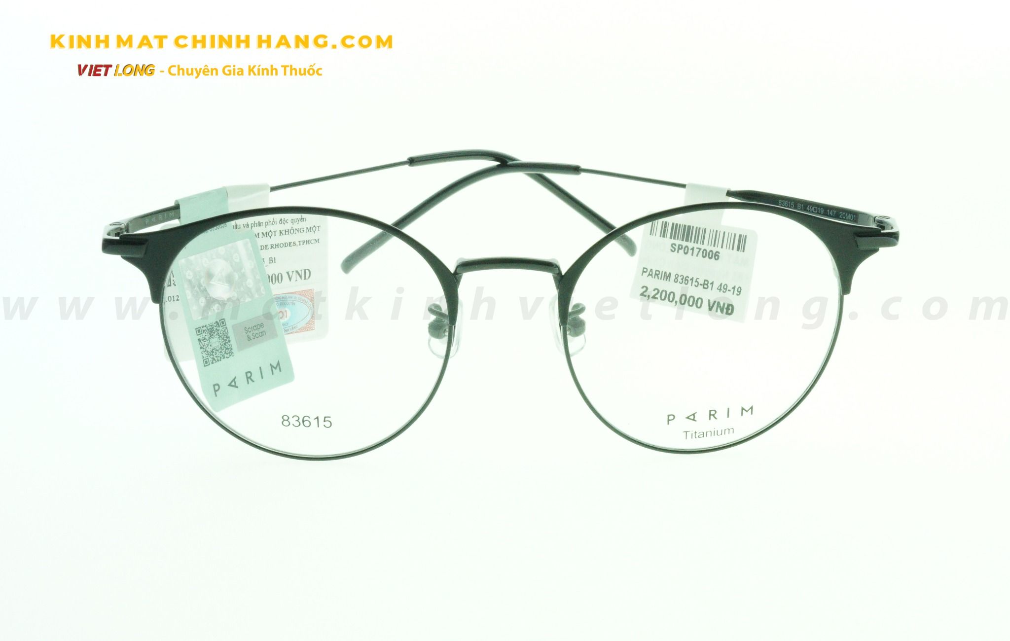  GỌNG KÍNH PARIM 83615-B1 49-19 