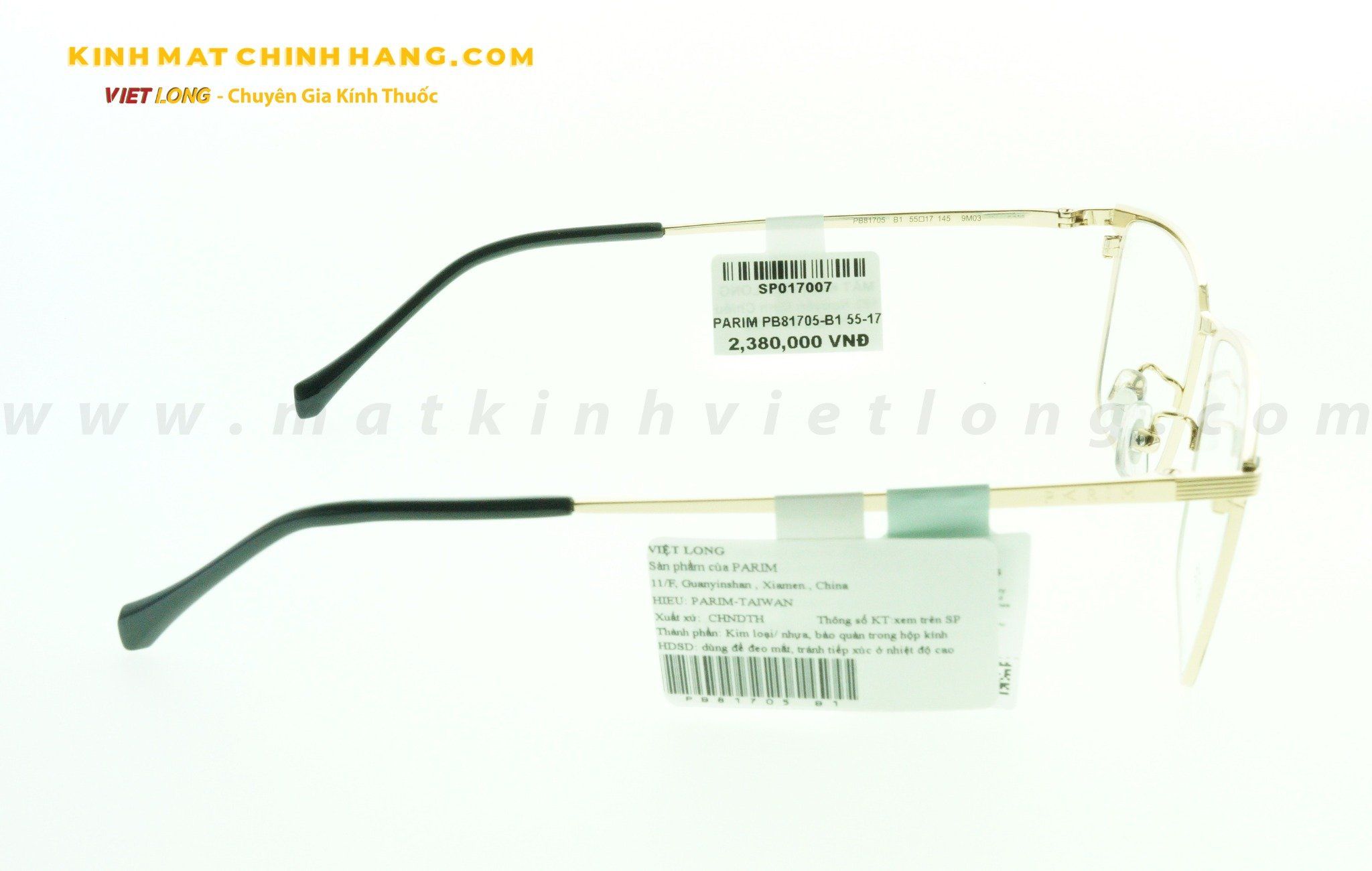  GỌNG KÍNH PARIM PB81705-B1 55-17 