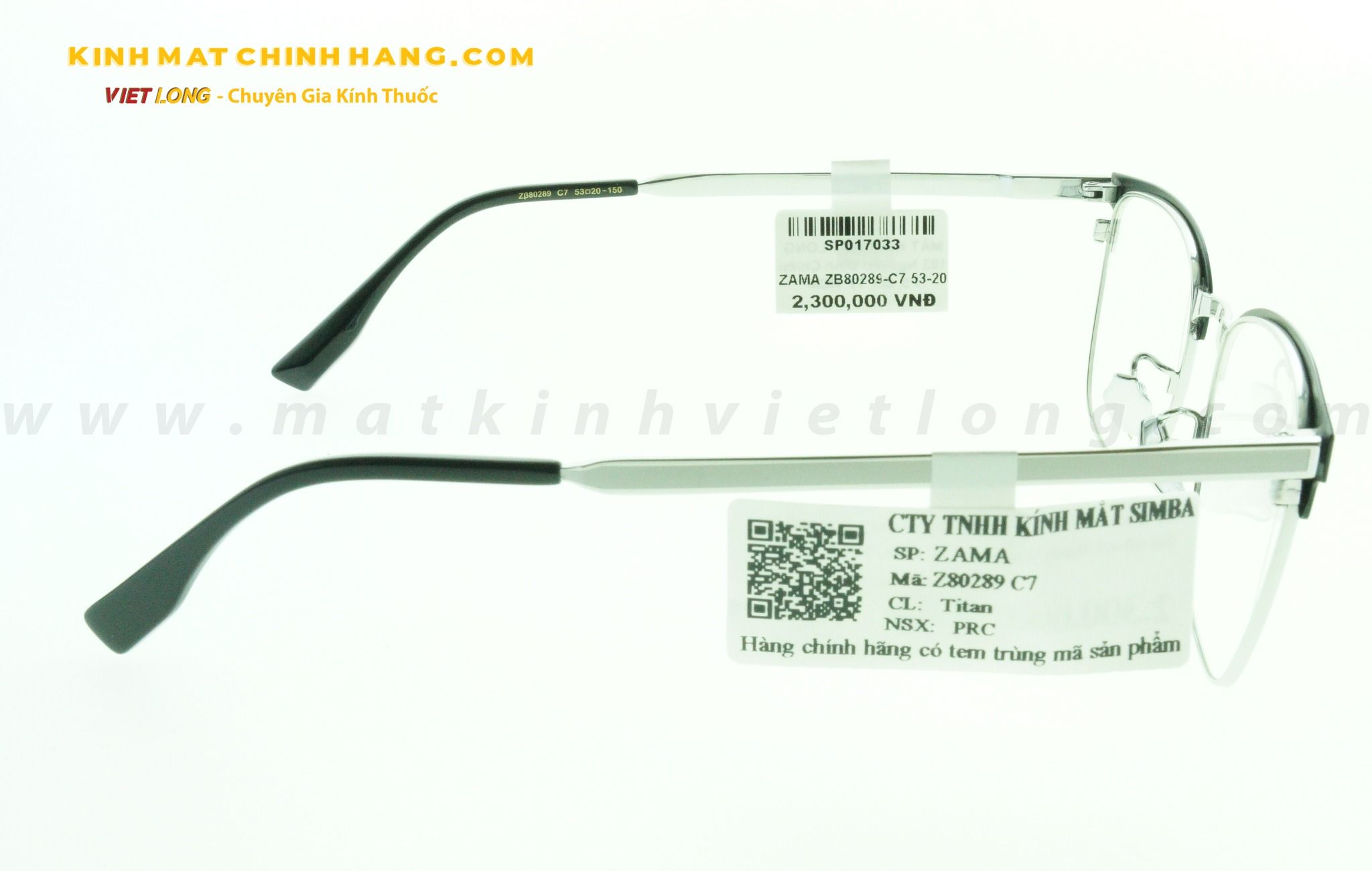  GỌNG KÍNH ZAMA ZB80289-C7 53-20 