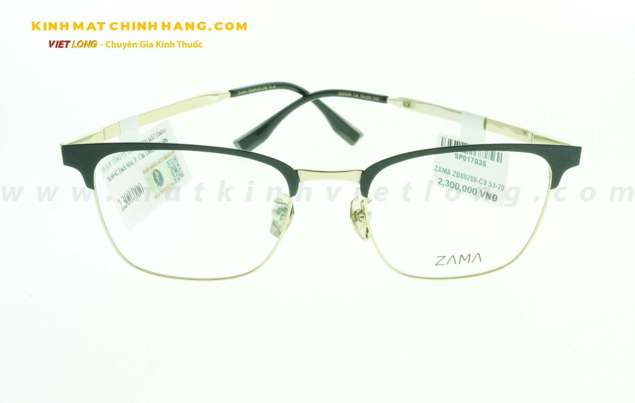  GỌNG KÍNH ZAMA ZB80289-C9 53-20 