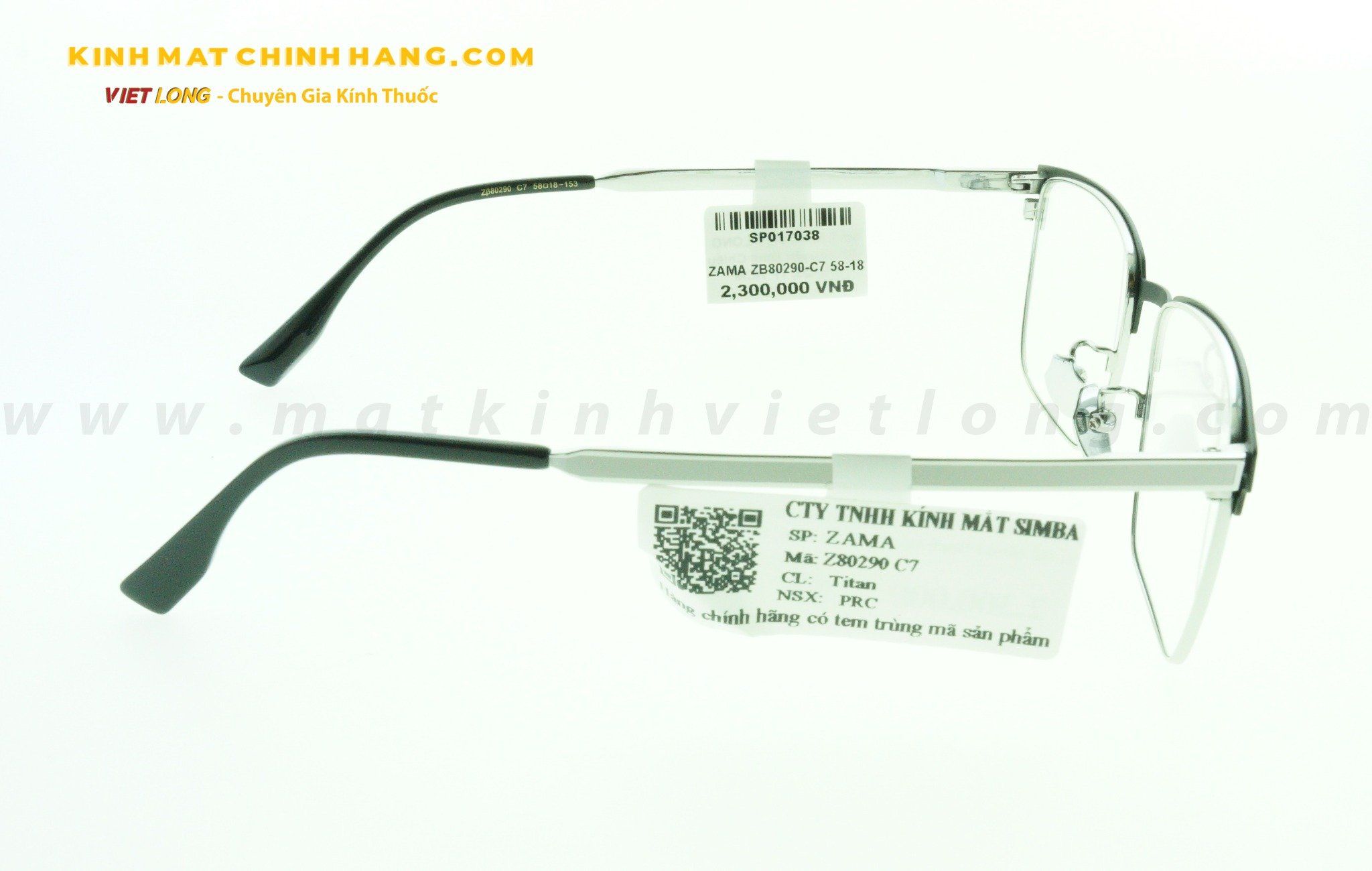  GỌNG KÍNH ZAMA ZB80290-C7 58-18 