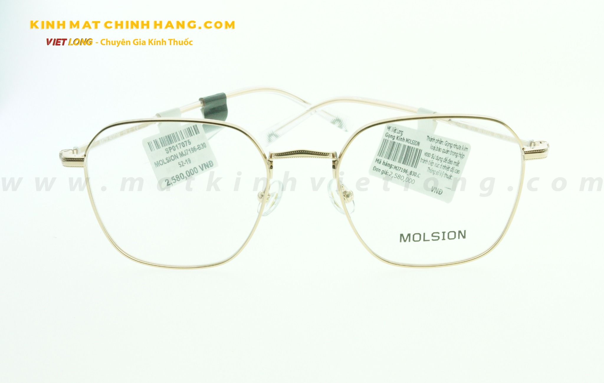  GỌNG KÍNH MOLSION MJ7196-B30 52-19 