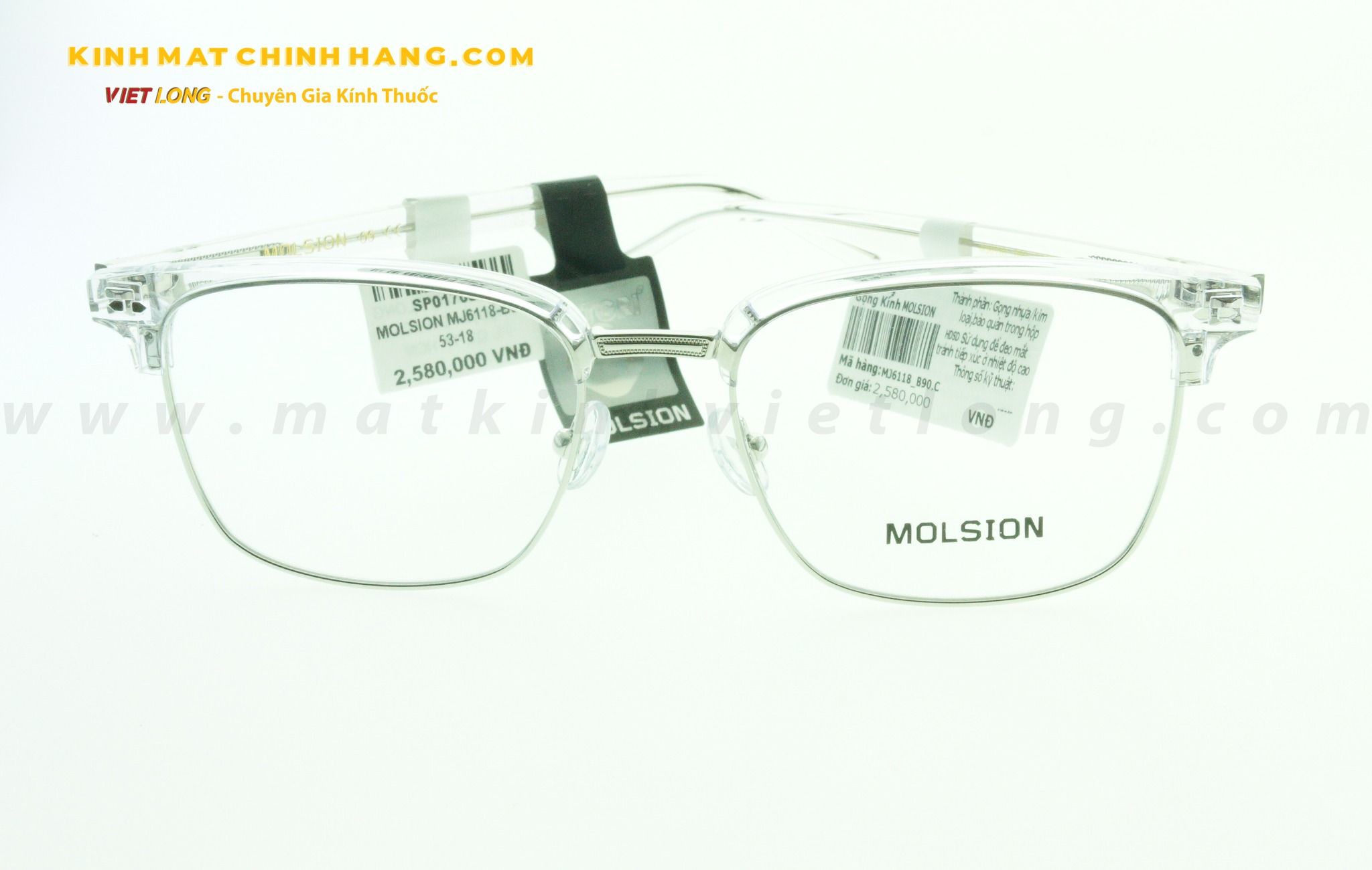  GỌNG KÍNH MOLSION MJ6118-B90 53-18 