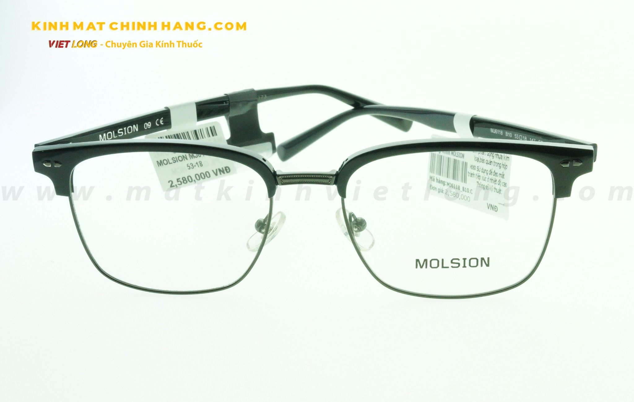  GỌNG KÍNH MOLSION MJ6118-B10 53-18 