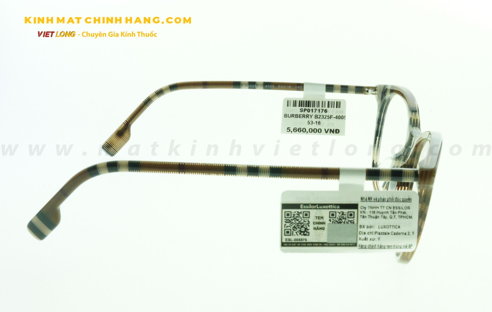  GỌNG KÍNH BURBERRY B2325F-4005 53-16 