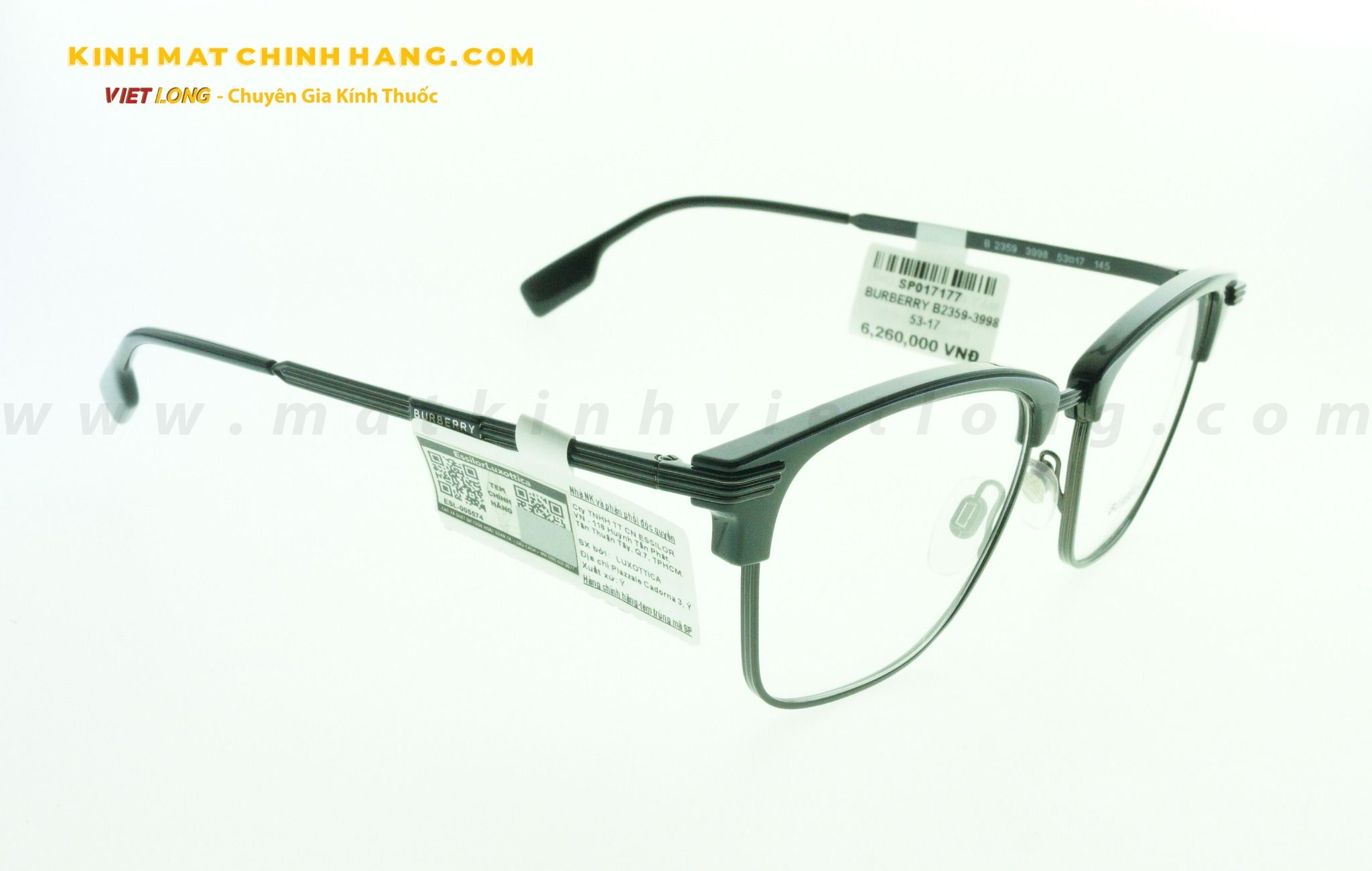  GỌNG KÍNH BURBERRY B2359-3998 53-17 