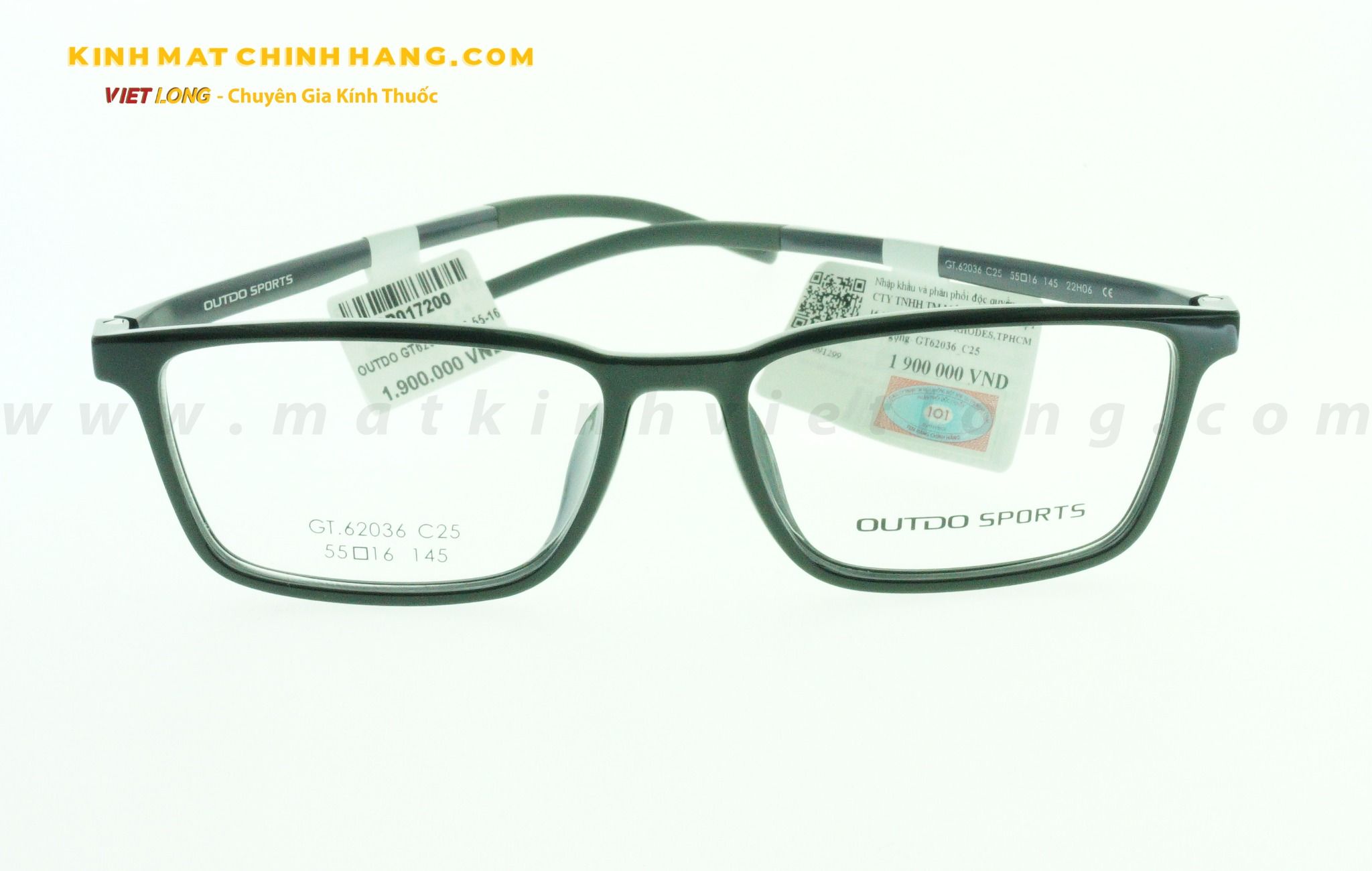  GỌNG KÍNH OUTDO GT62036-C25 55-16 