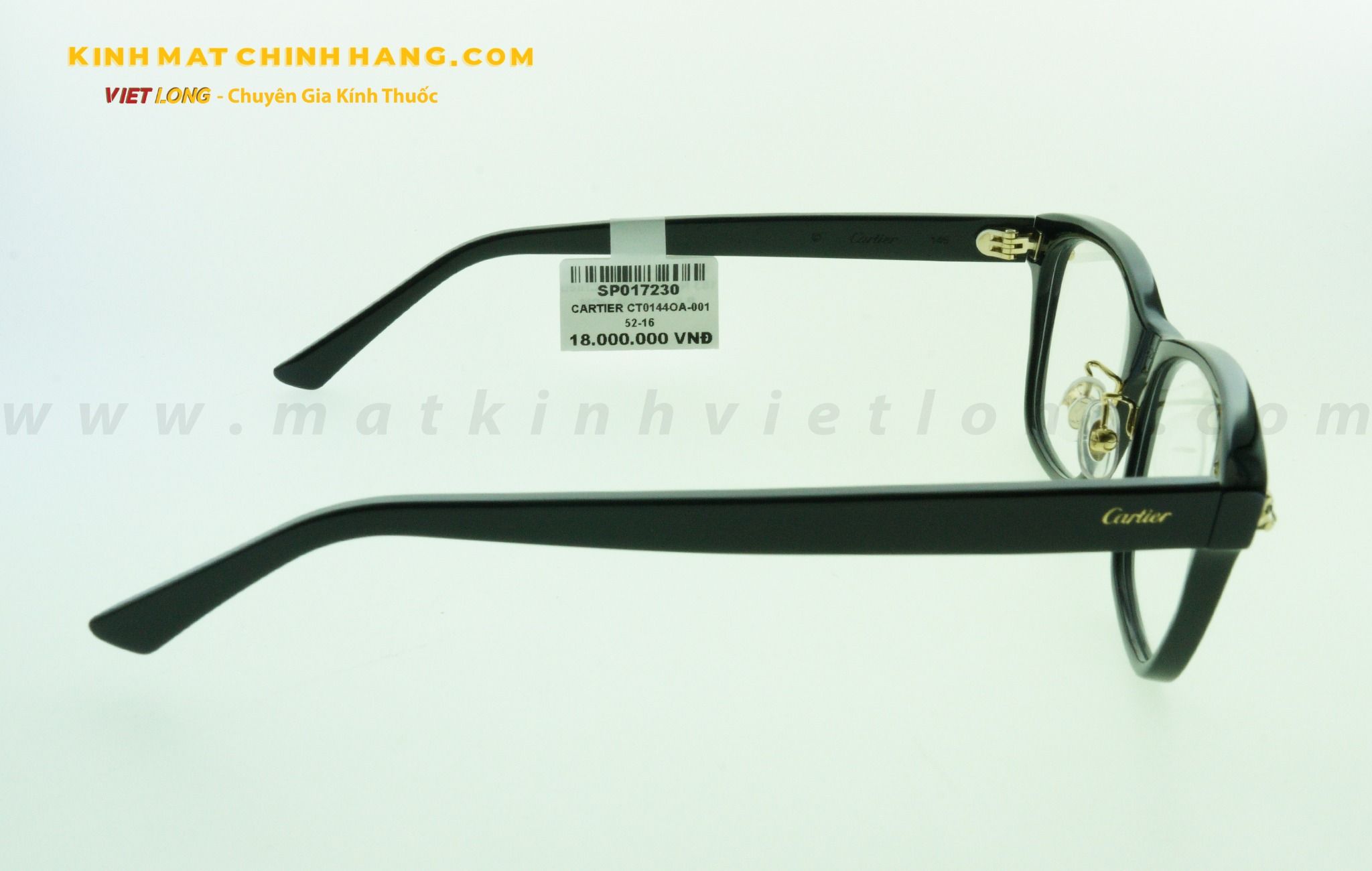  GỌNG KÍNH CARTIER CT0144OA-001 52-16 