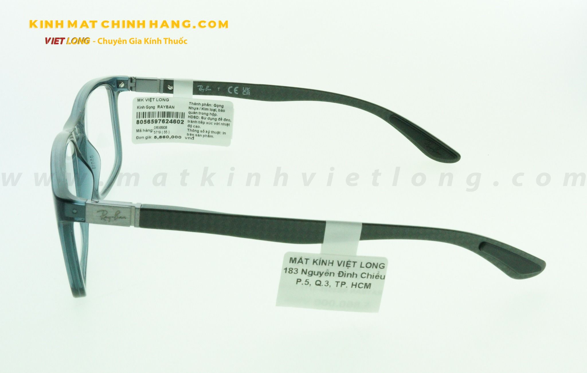  GỌNG KÍNH RAYBAN RB8908-5719 55-18 