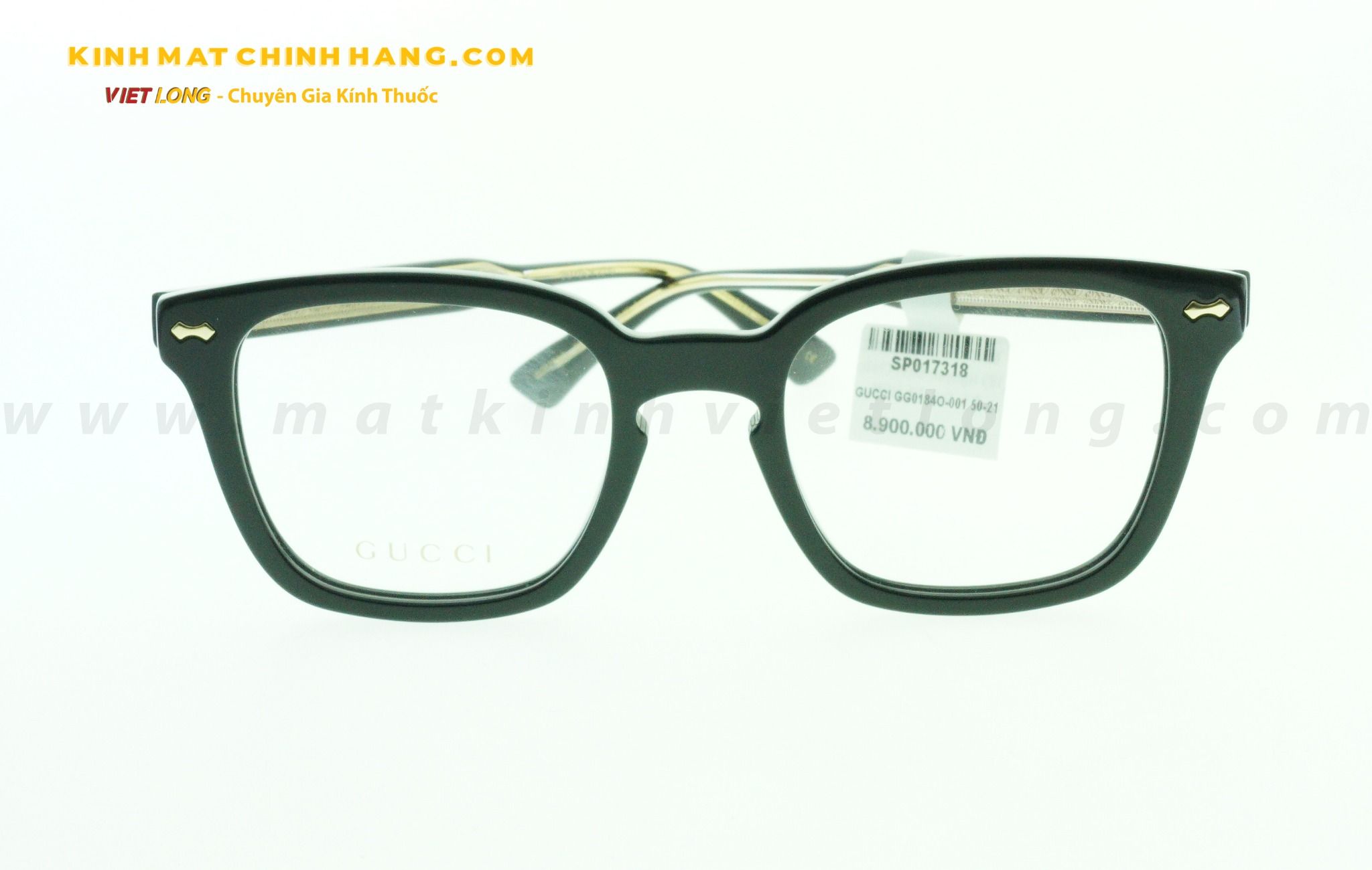  GỌNG KÍNH GUCCI GG0184O-001 50-21 