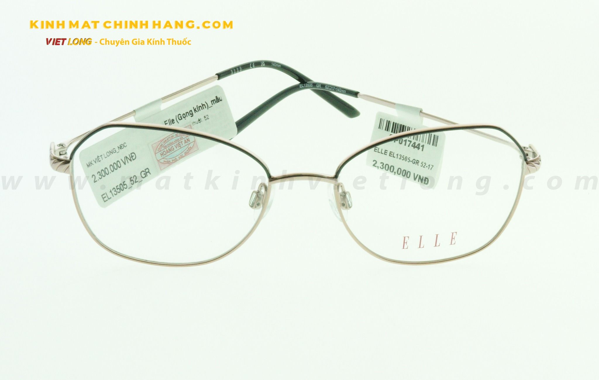  GỌNG KÍNH ELLE EL13505-GR 52-17 