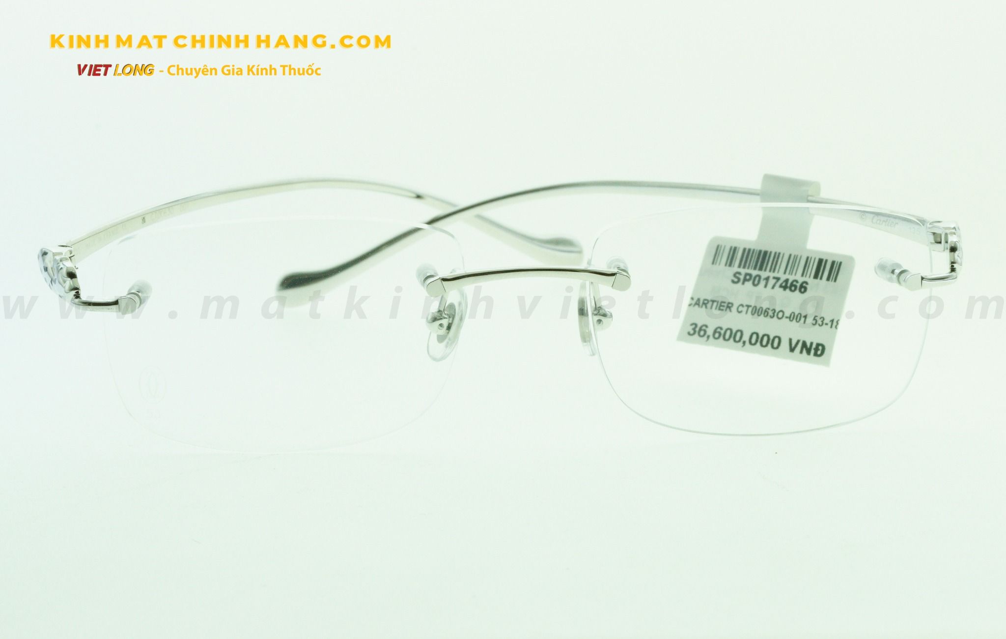  GỌNG KÍNH CARTIER CT0063O-001 53-18 