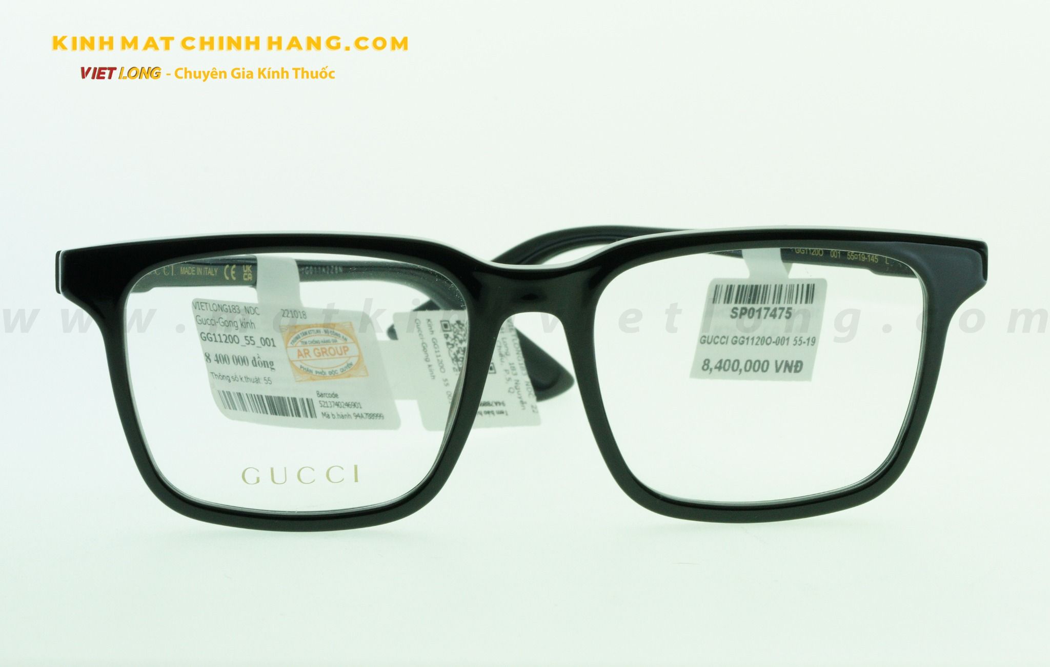  GỌNG KÍNH GUCCI GG1120O-001 55-19 