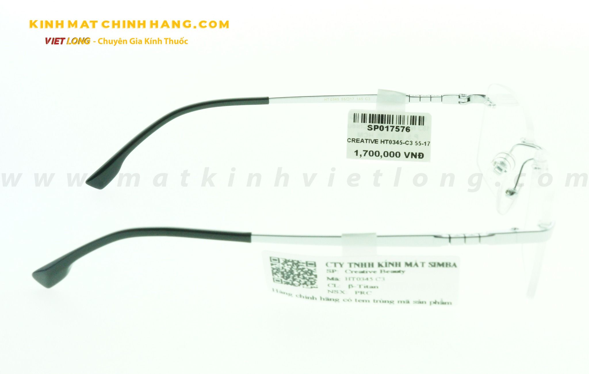  GỌNG KÍNH CREATIVE HT0345-C3 55-17 