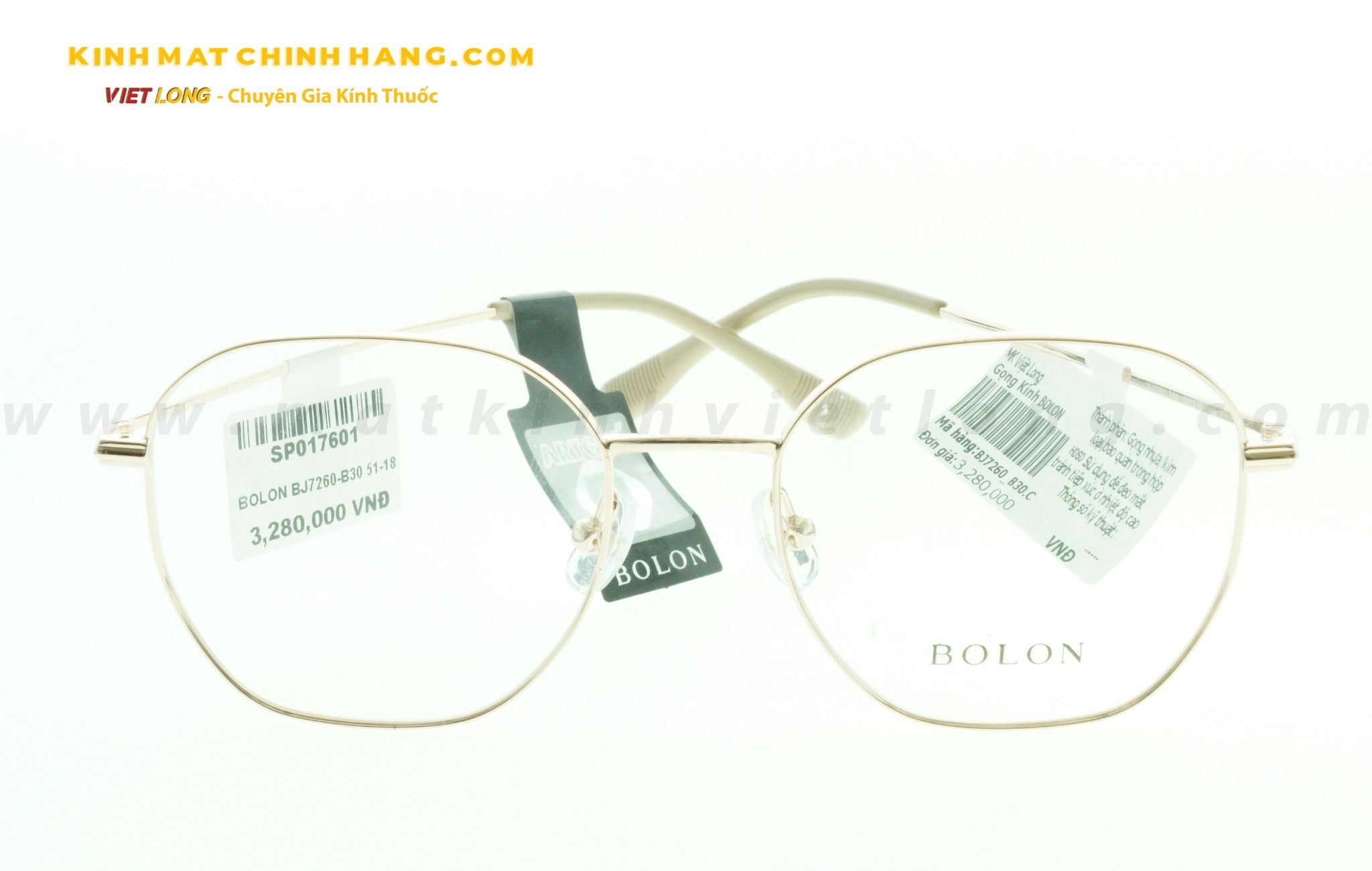  GỌNG KÍNH BOLON BJ7260-B30 51-18 