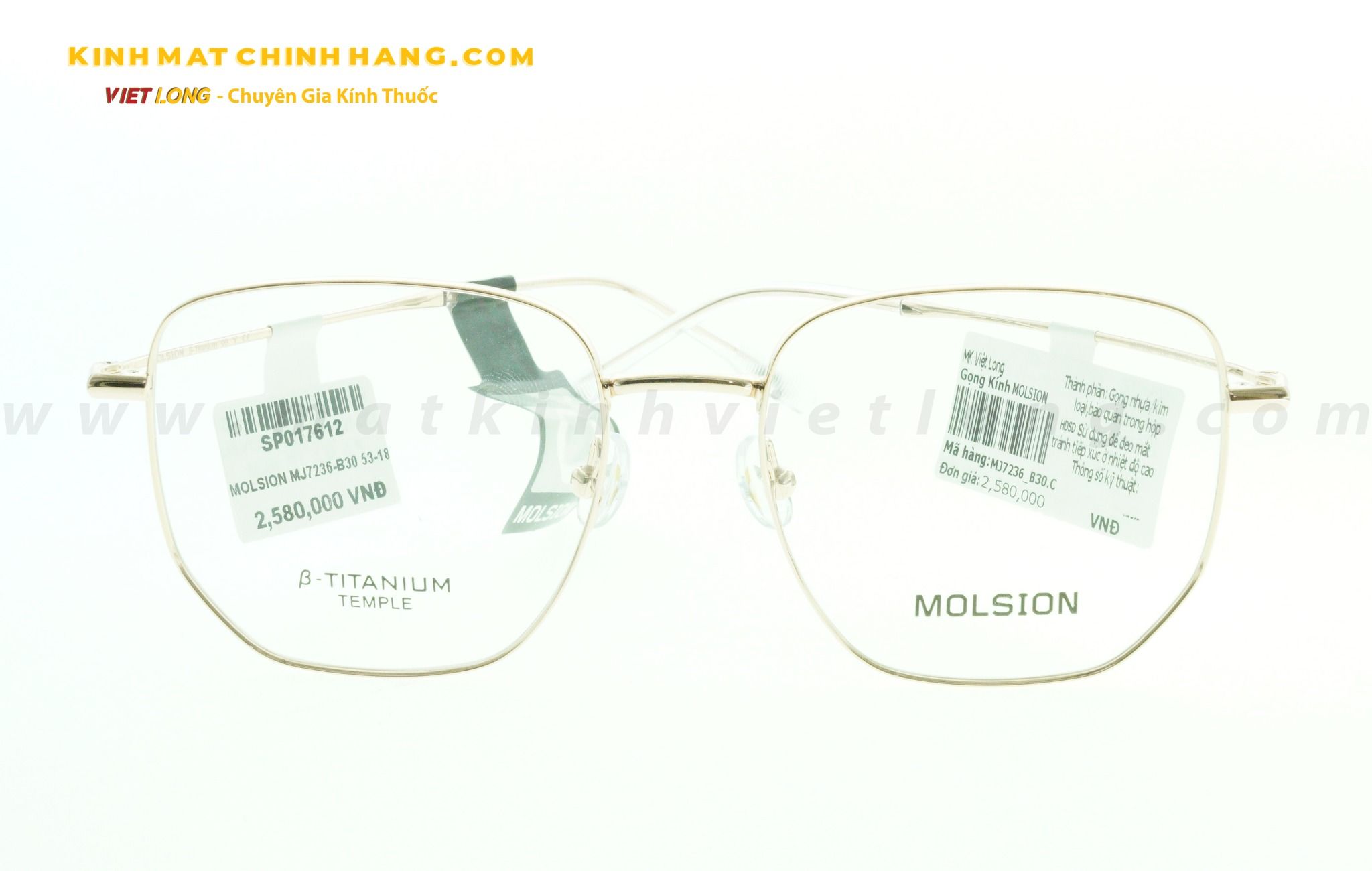  GỌNG KÍNH MOLSION MJ7236-B30 53-18 