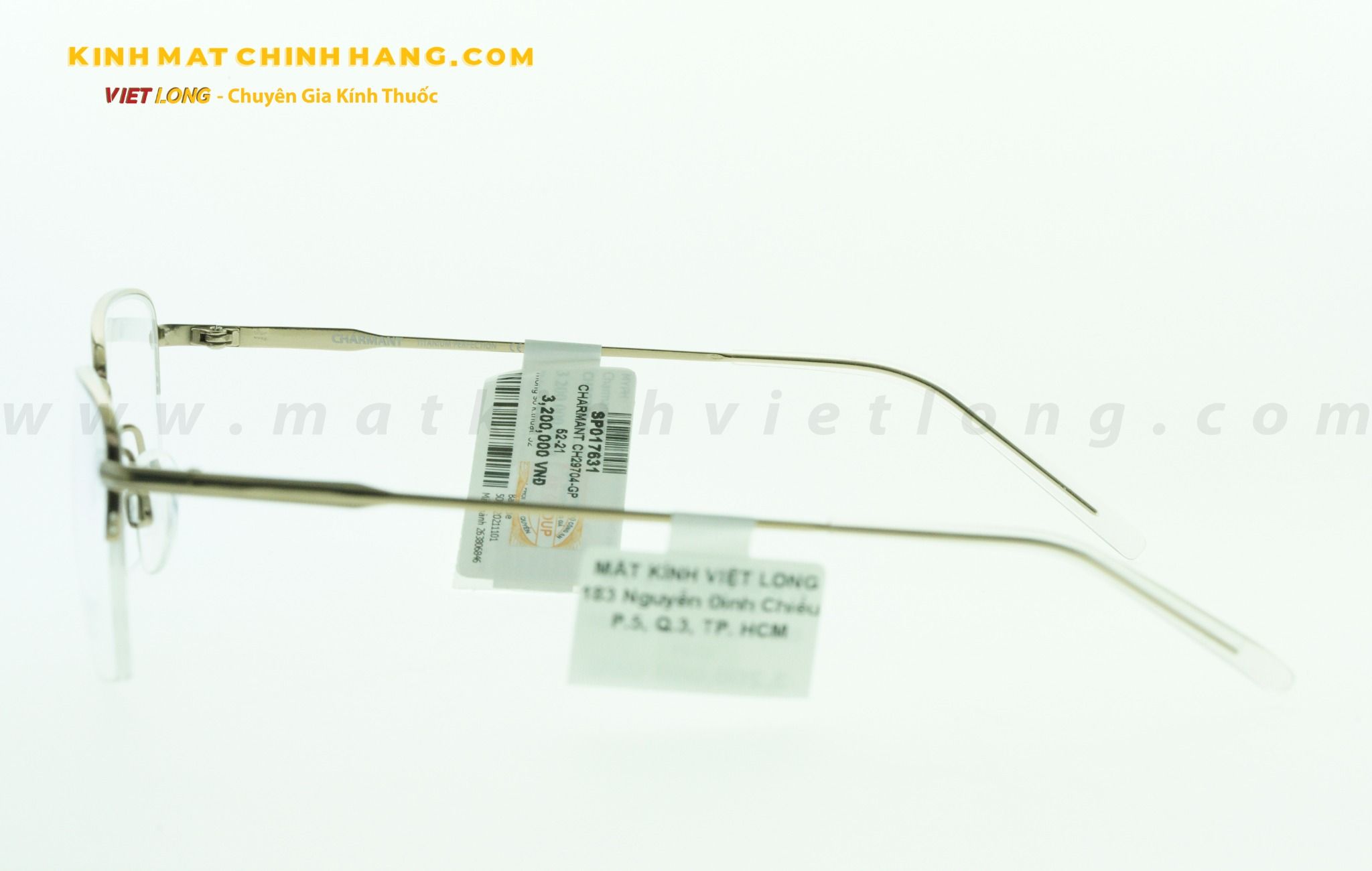  GỌNG KÍNH CHARMANT CH29704-GP 52-21 