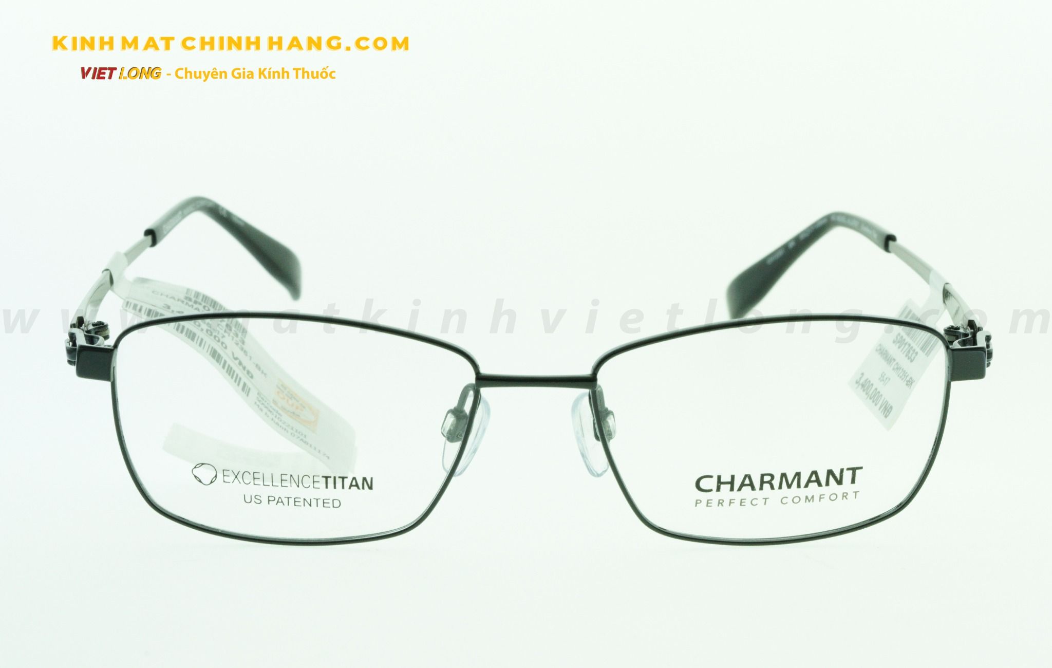  GỌNG KÍNH CHARMANT CH12351-BK 55-17 