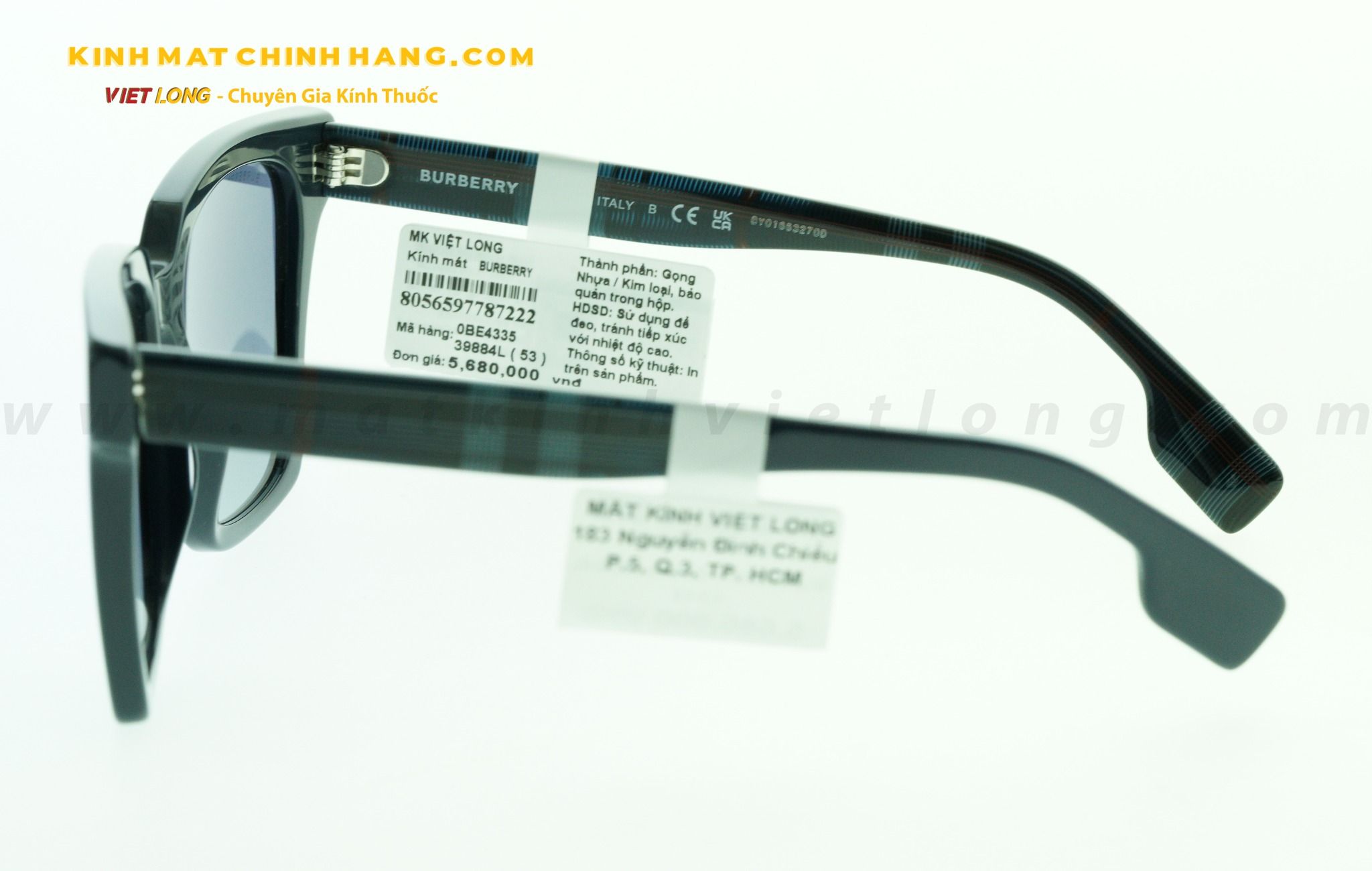  KÍNH MÁT BURBERRY B4335-3988/4L 53-18 