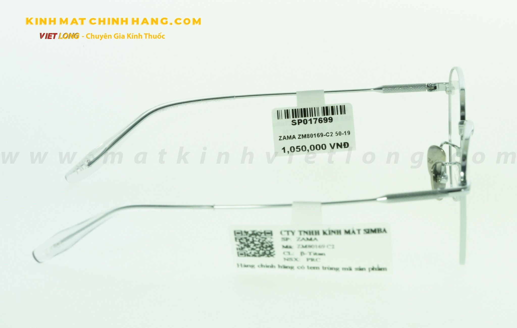  GỌNG KÍNH ZAMA ZM80169-C2 50-19 