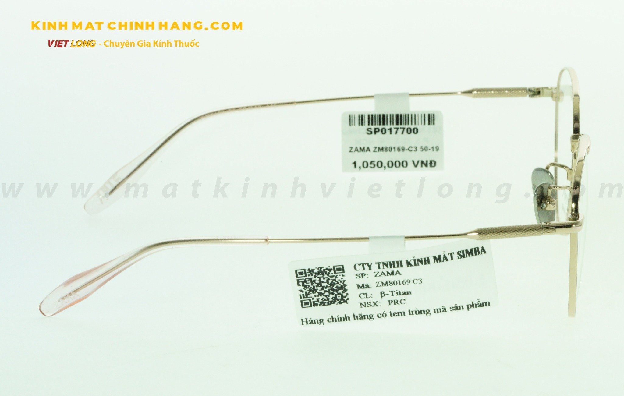  GỌNG KÍNH ZAMA ZM80169-C3 50-19 