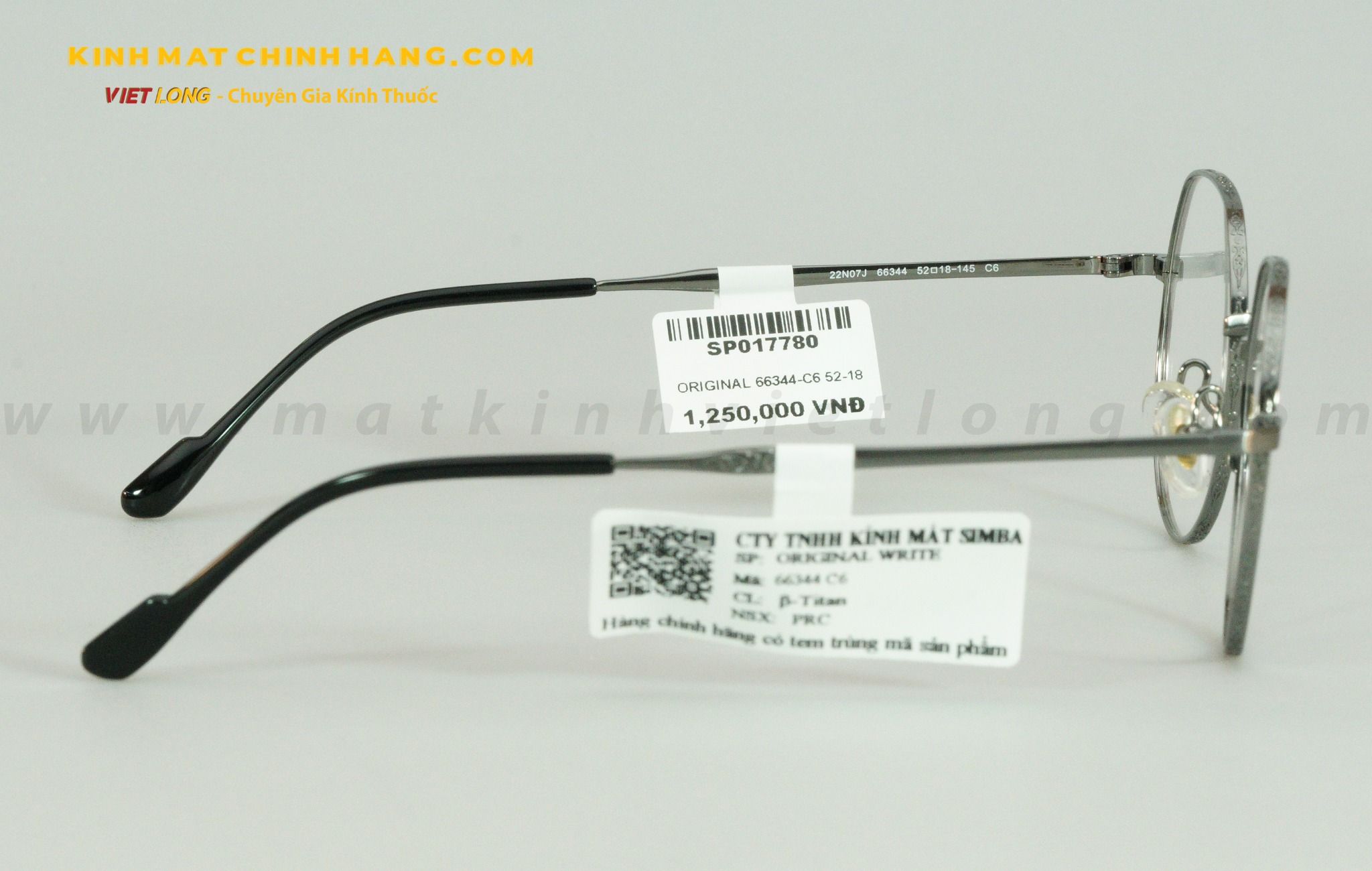  GỌNG KÍNH ORIGINAL 66344-C6 52-18 