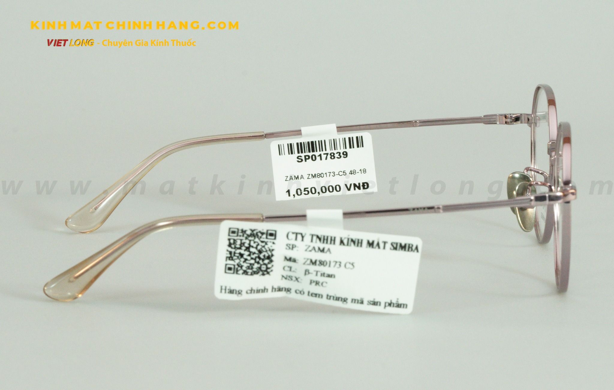  GỌNG KÍNH ZAMA ZM80173-C5 48-18 