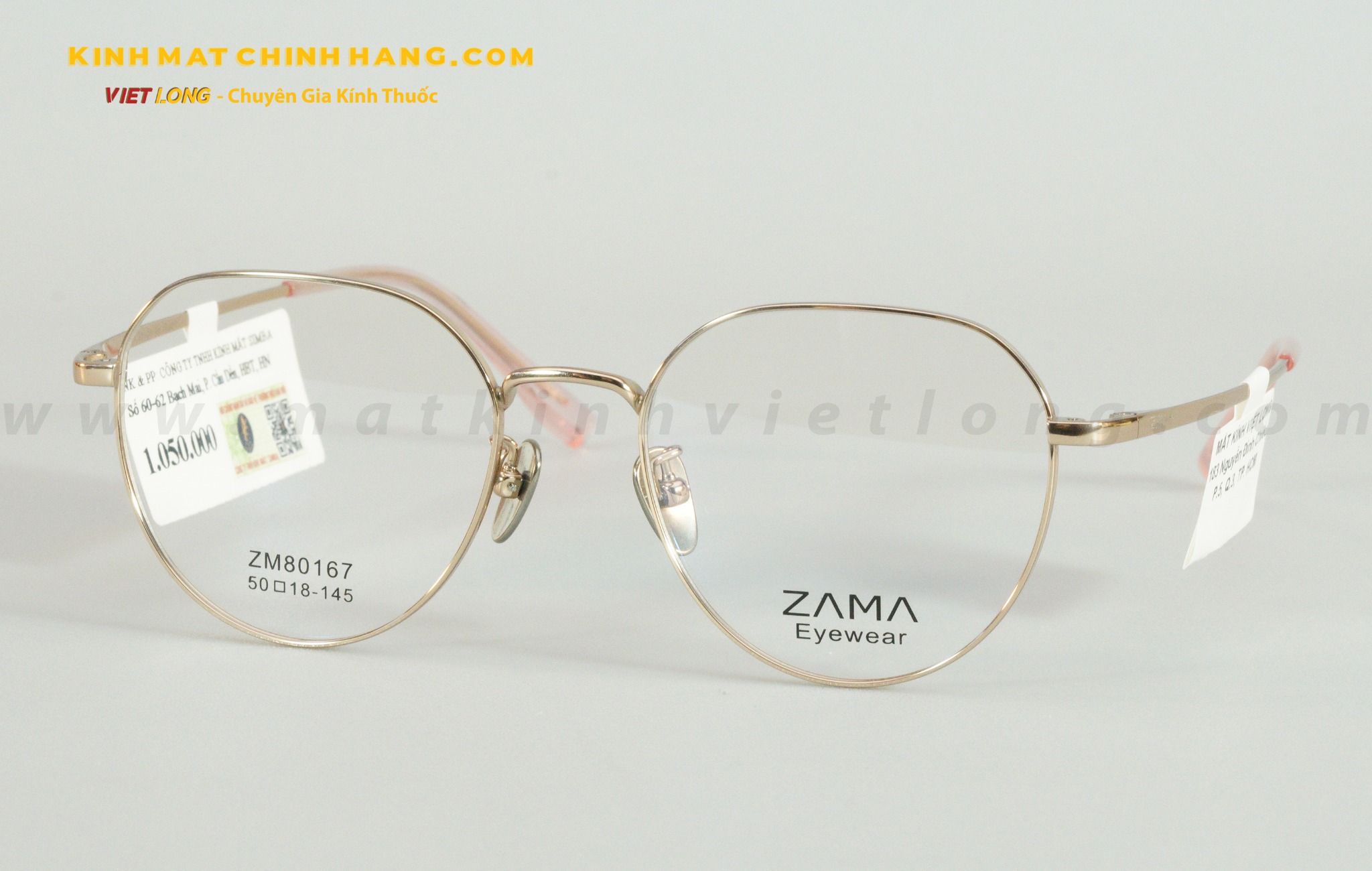  GỌNG KÍNH ZAMA ZM80167-C3 50-18 