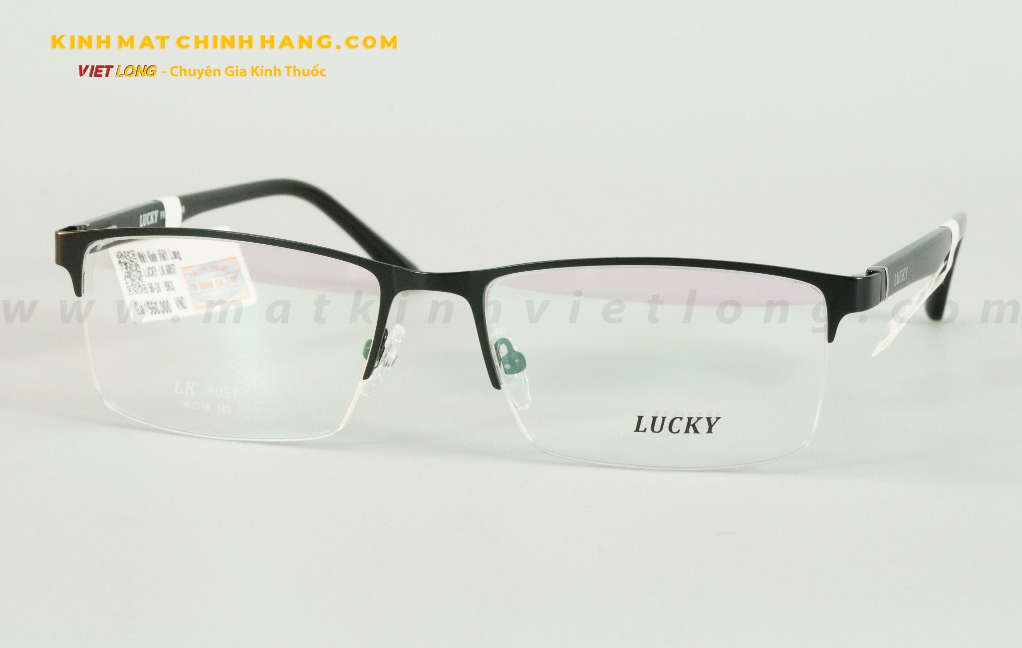  GỌNG KÍNH LUCKY LK6057-BKS 58-18 