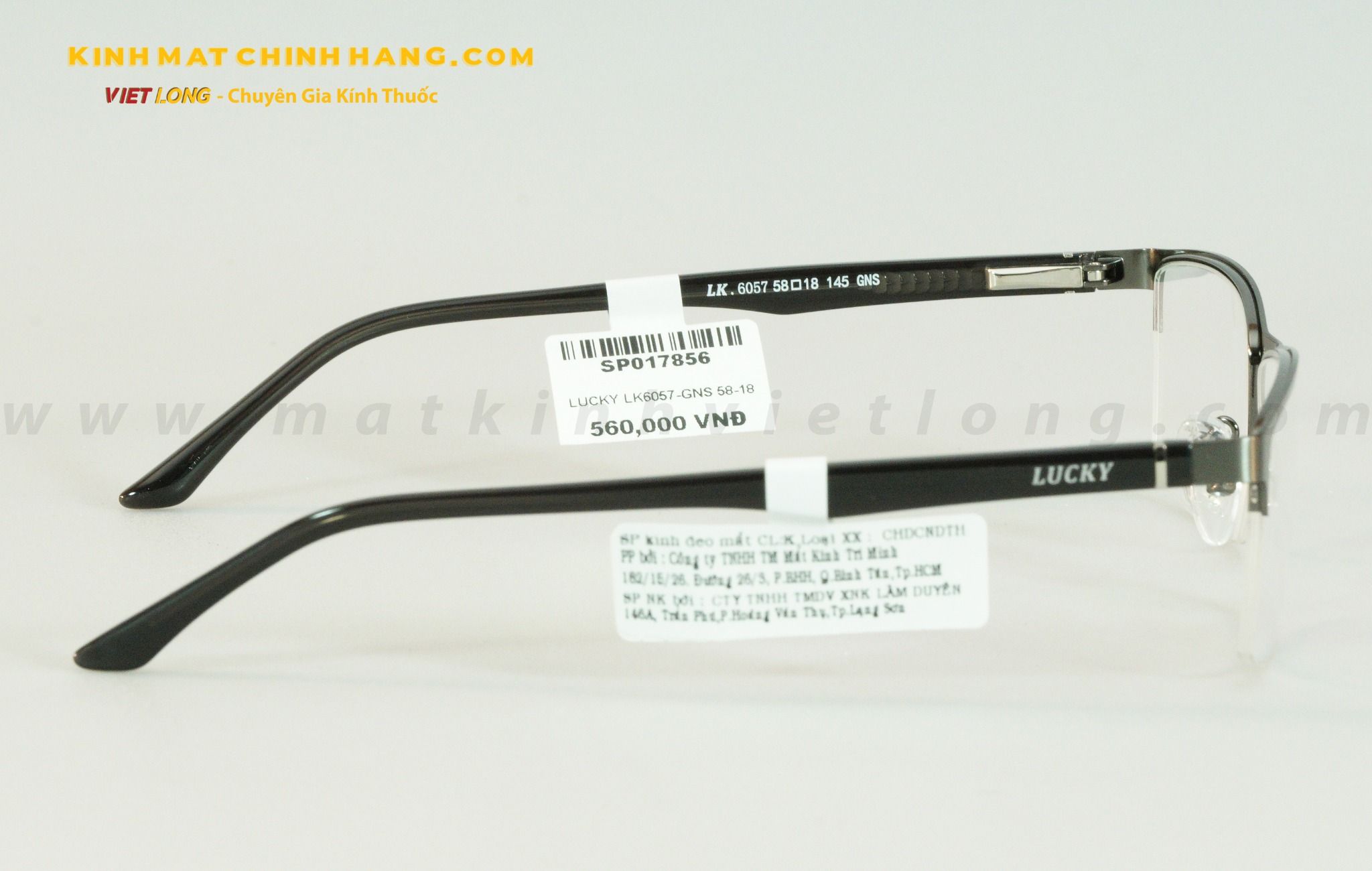  GỌNG KÍNH LUCKY LK6057-GNS 58-18 