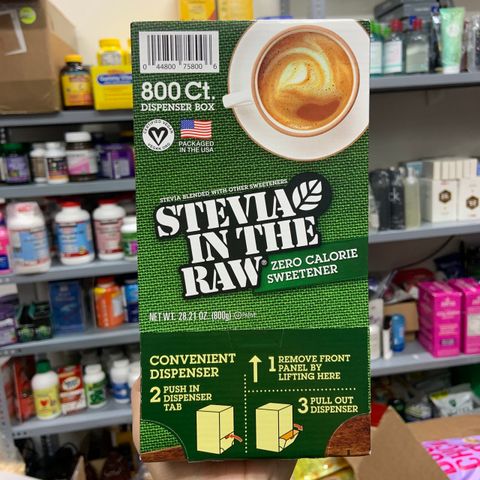  Đường ăn kiêng chiết xuất từ lá cỏ ngọt Stevia In The Raw Zero Calorie Sweetener 