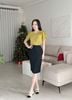Áo kiểu công sở dáng suông bông hồng bèo ngực thời trang Eden - ASM257