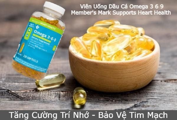 Viên uống dầu cá Omega 3-6-9 Member’s Mark Supports Heart Health