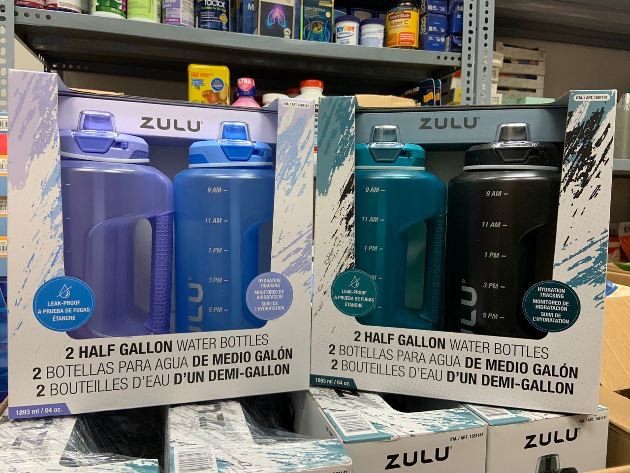 Bình nước nhựa cao cấp Zulu Half Gallon Water Bottles dung tích 1893ml