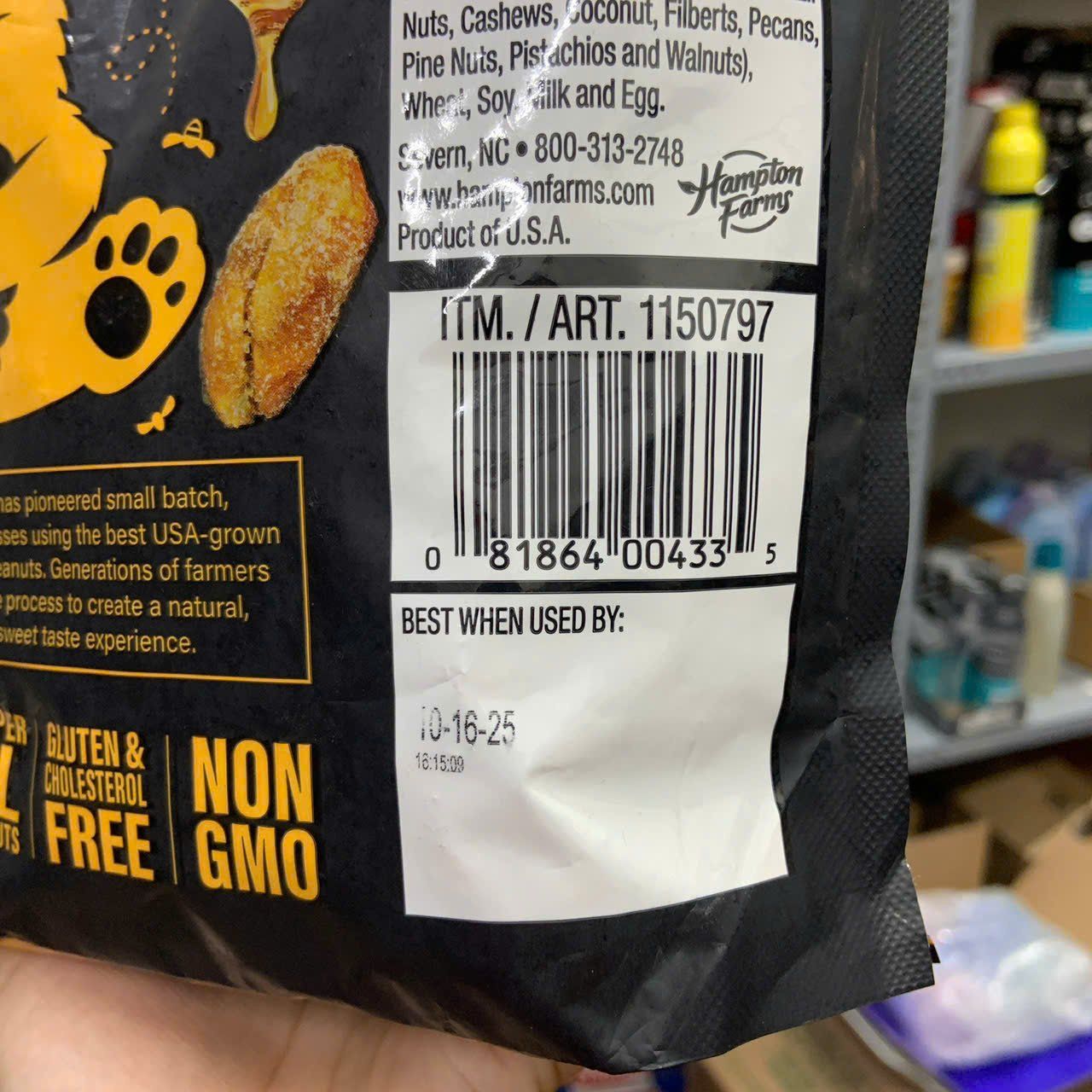 Đậu phộng rang tẩm mật ong Hampton Farms Super XL Peanuts Sweet Honey