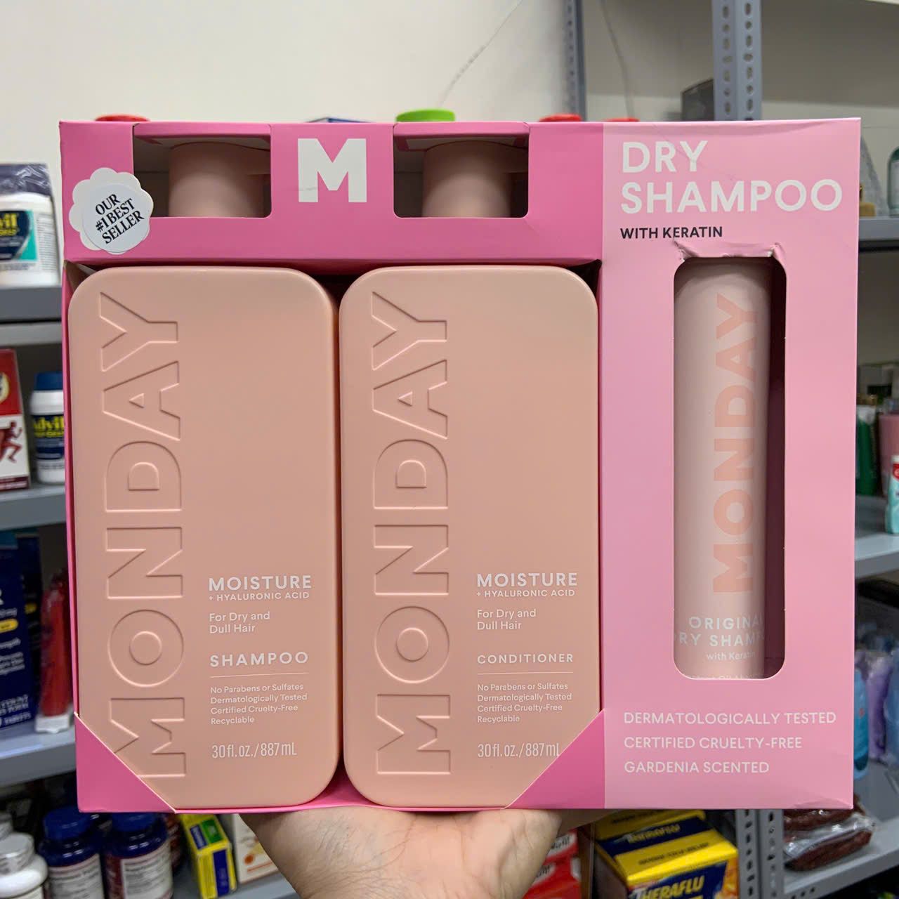 Bộ dầu gội và xả dành cho tóc hư tổn MONDAY Moisture Shampoo + Conditioner Set