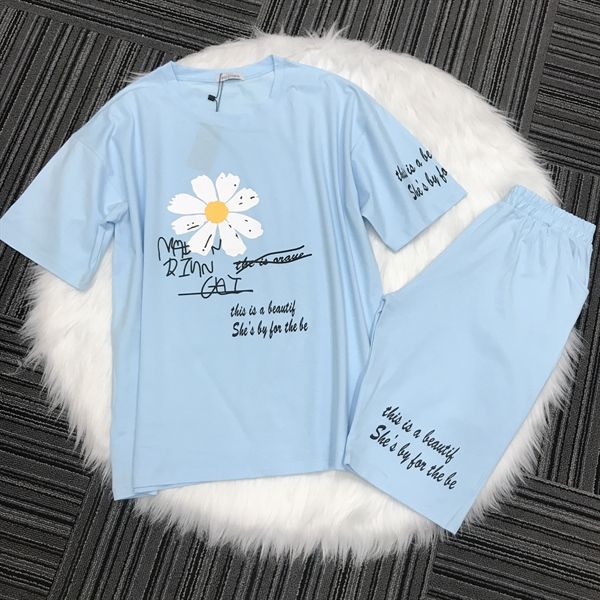 (Phom dưới 65kg) Đồ bộ nữ Eden phom rộng thun cotton - DB011