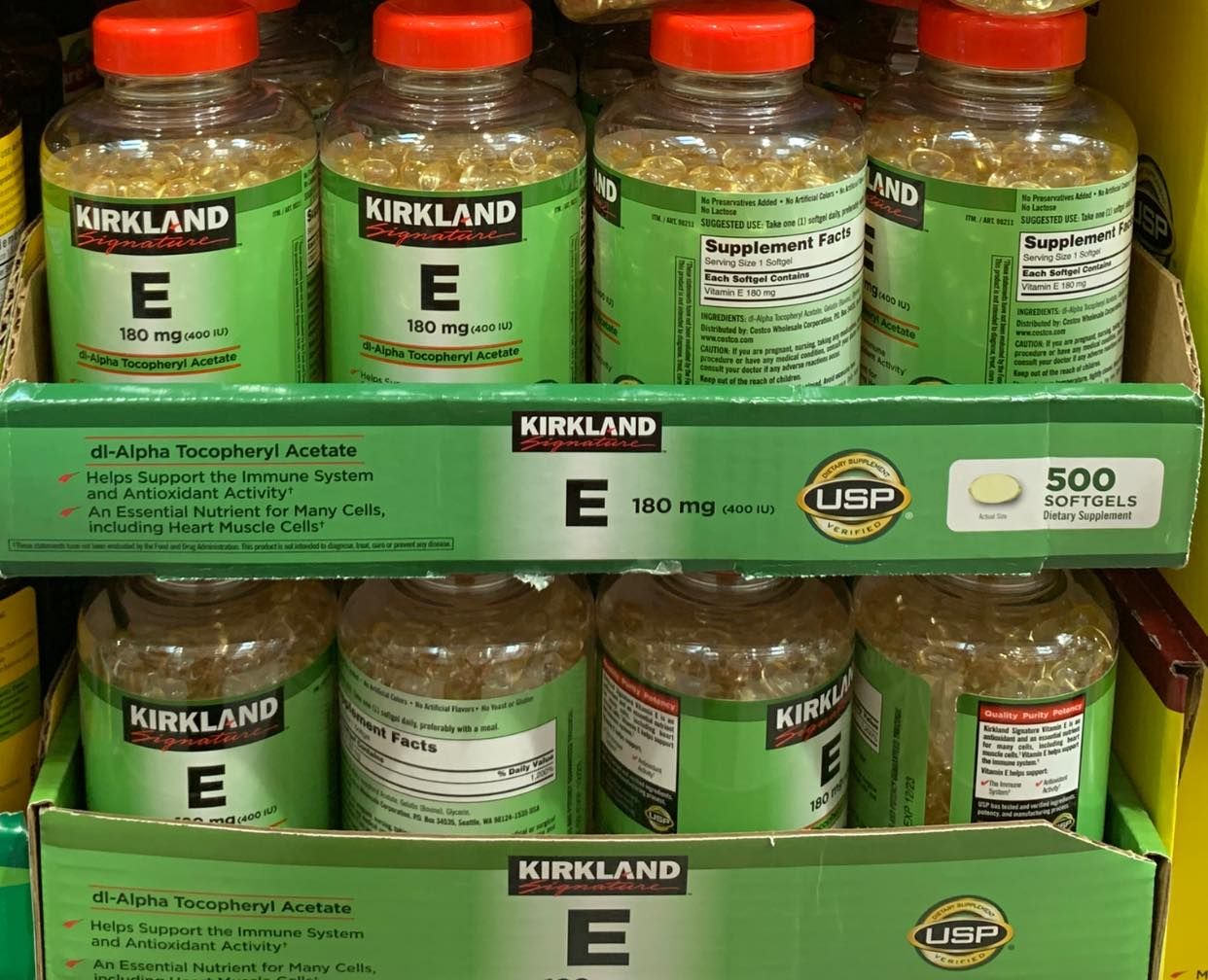 Viên uống bổ sung vitamin E Kirkland 180mg