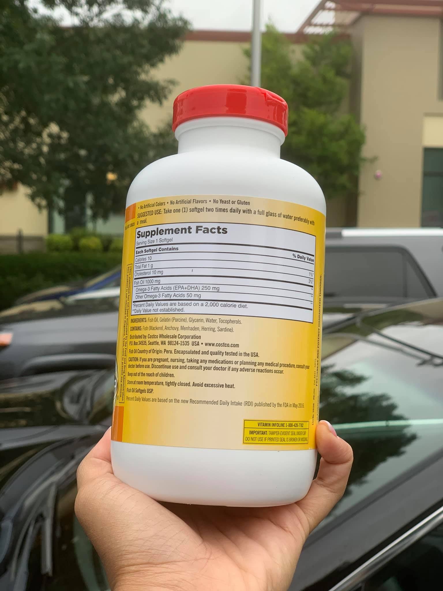 Viên uống dầu cá Kirkland Signature  Fish Oil 1000mg