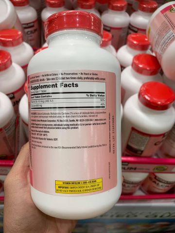  Viên uống bổ sung canxi Kirkland Signature Calcium 600mg + D3 