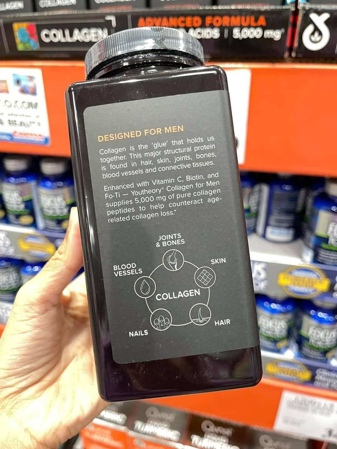 Viên uống Collagen Youtheory Men's Type 1,2 & 3 – Hộp 390 viên