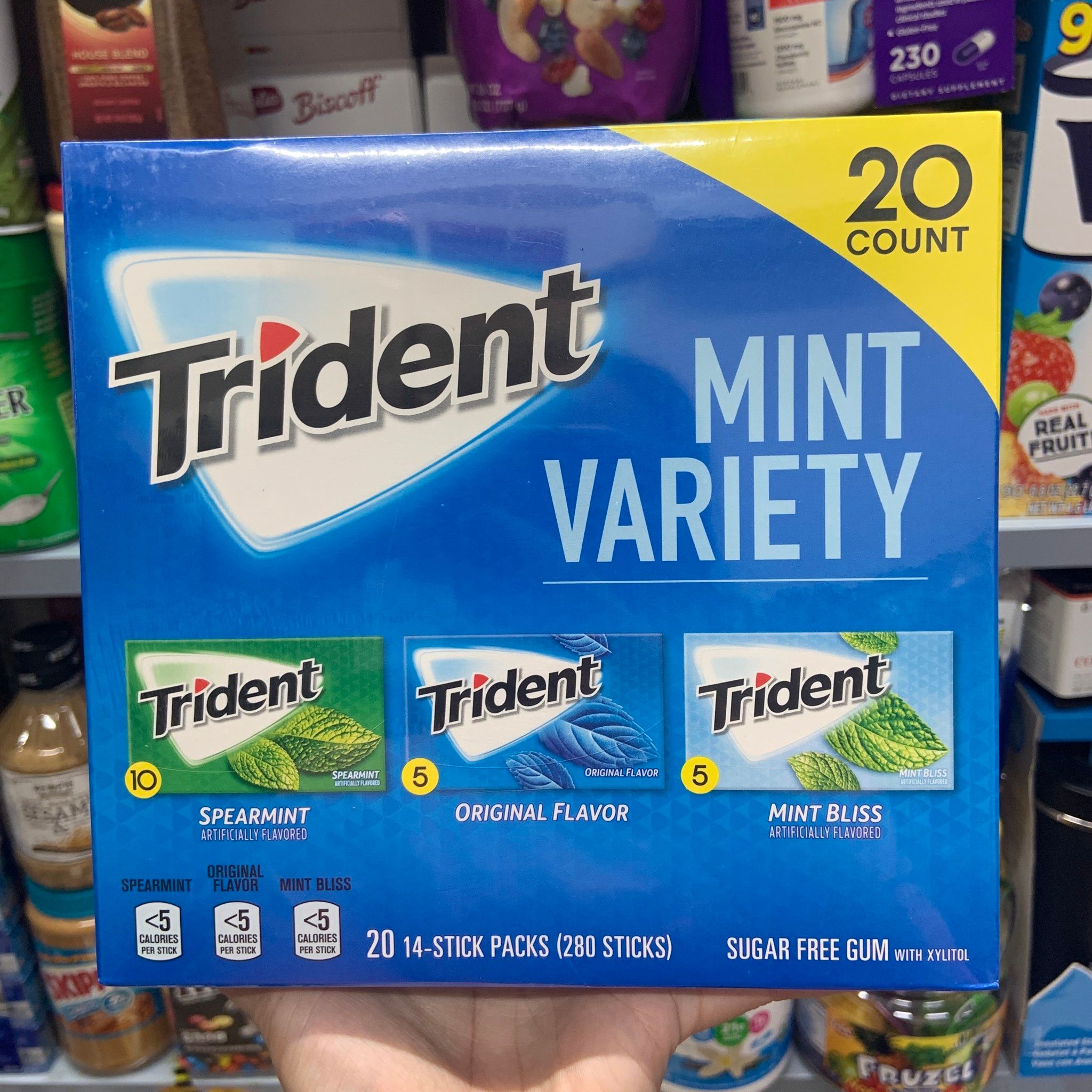 Kẹo cao su singum không đường Trident nội địa Mỹ