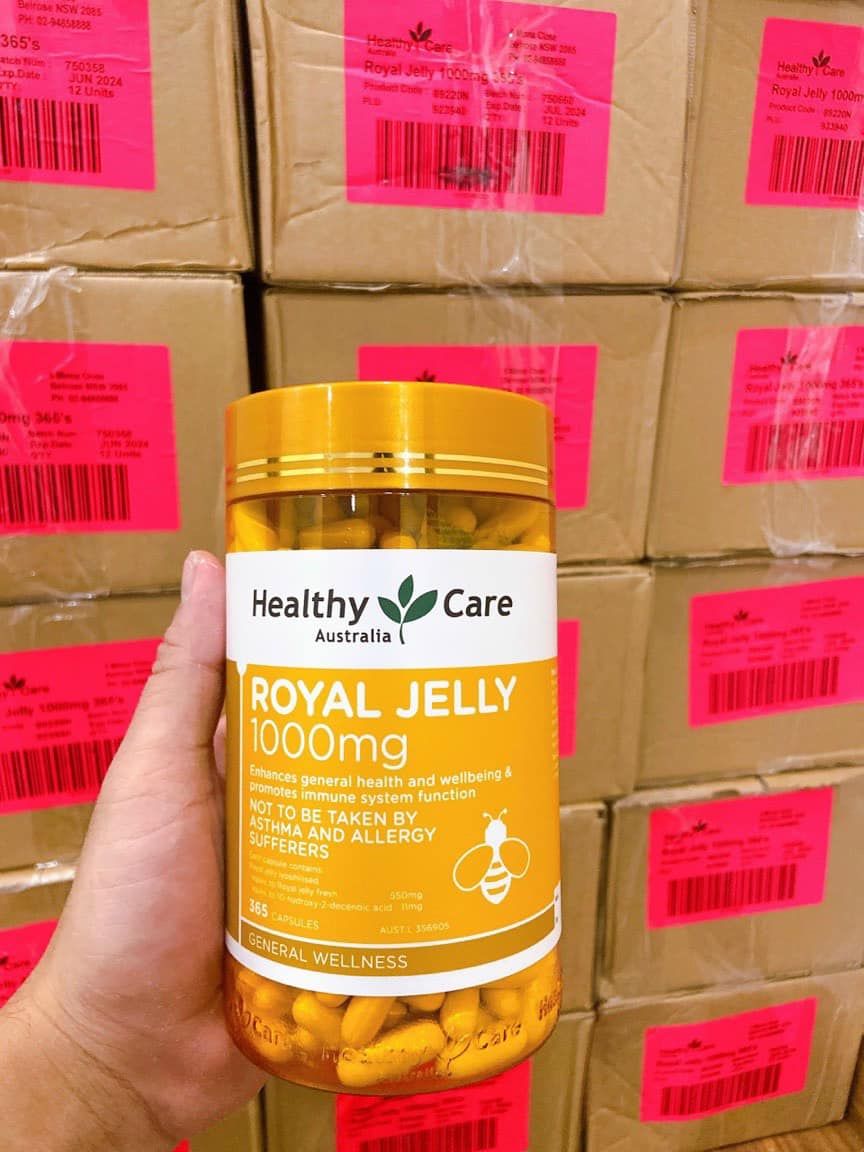 Viên uống sữa ong chúa Healthy Care Royal Jelly 1000 mg