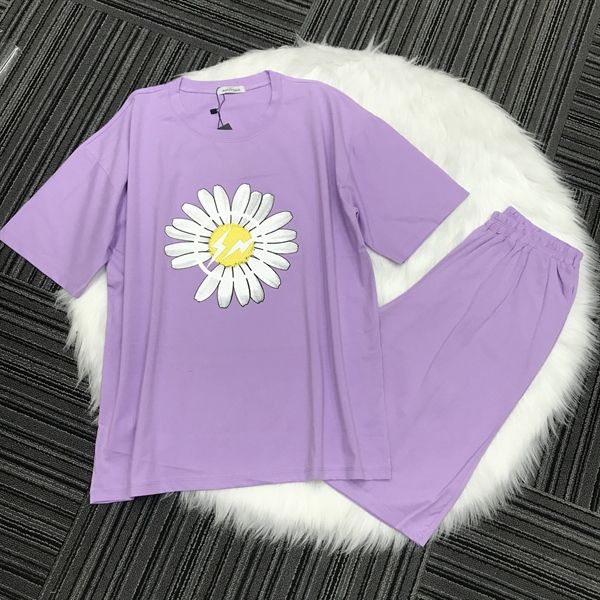 (Phom dưới 65kg) Đồ bộ nữ Eden phom rộng thun cotton - DB012