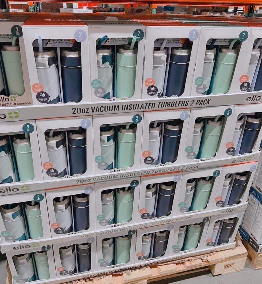 Ly giữ nhiệt nóng lạnh, ống hút thép bọc cao su Ello